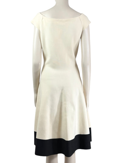 Christian Dior Raf Simons Resort 2016 beige black dress