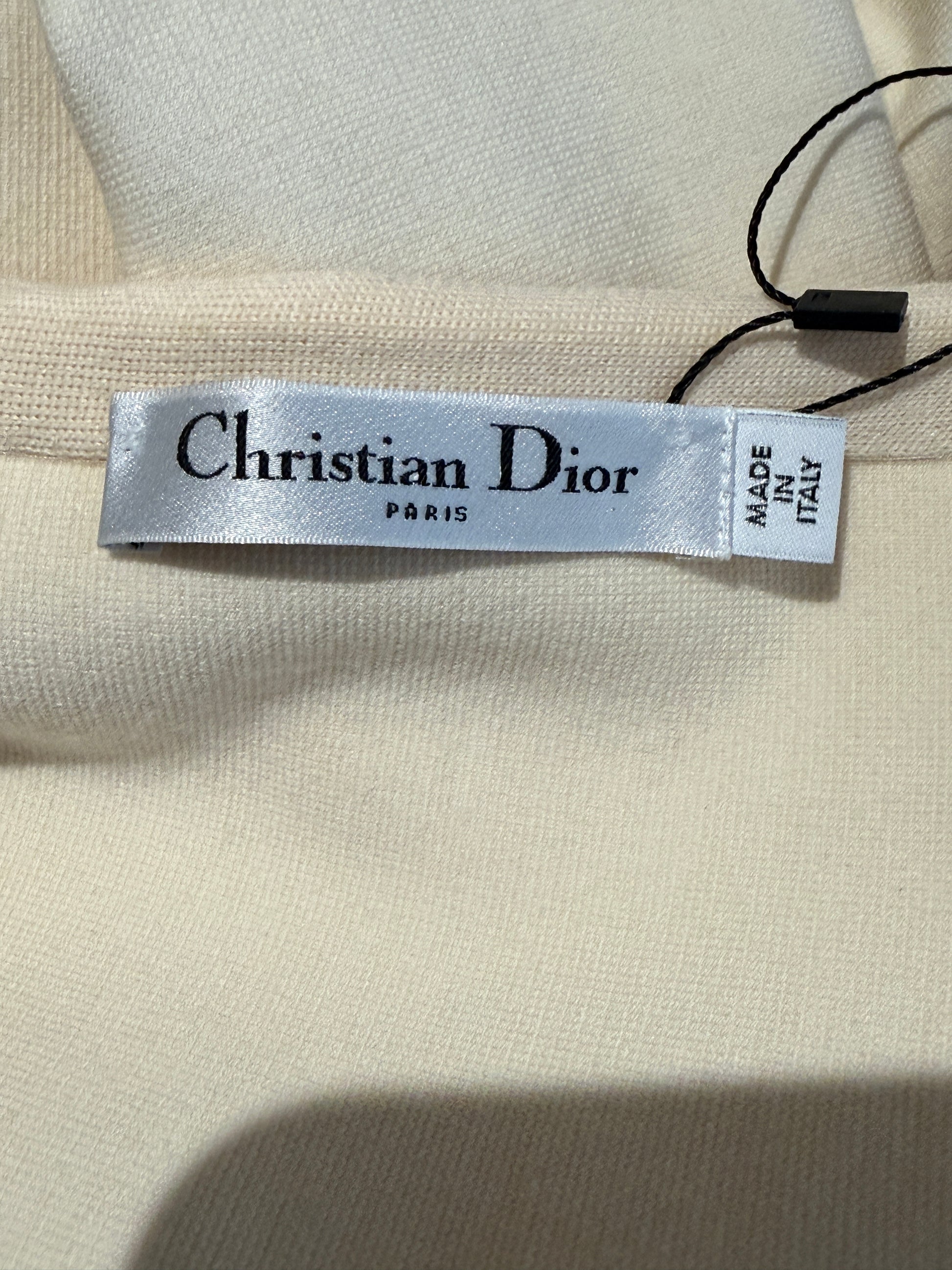 Christian Dior Raf Simons Resort 2016 beige black dress