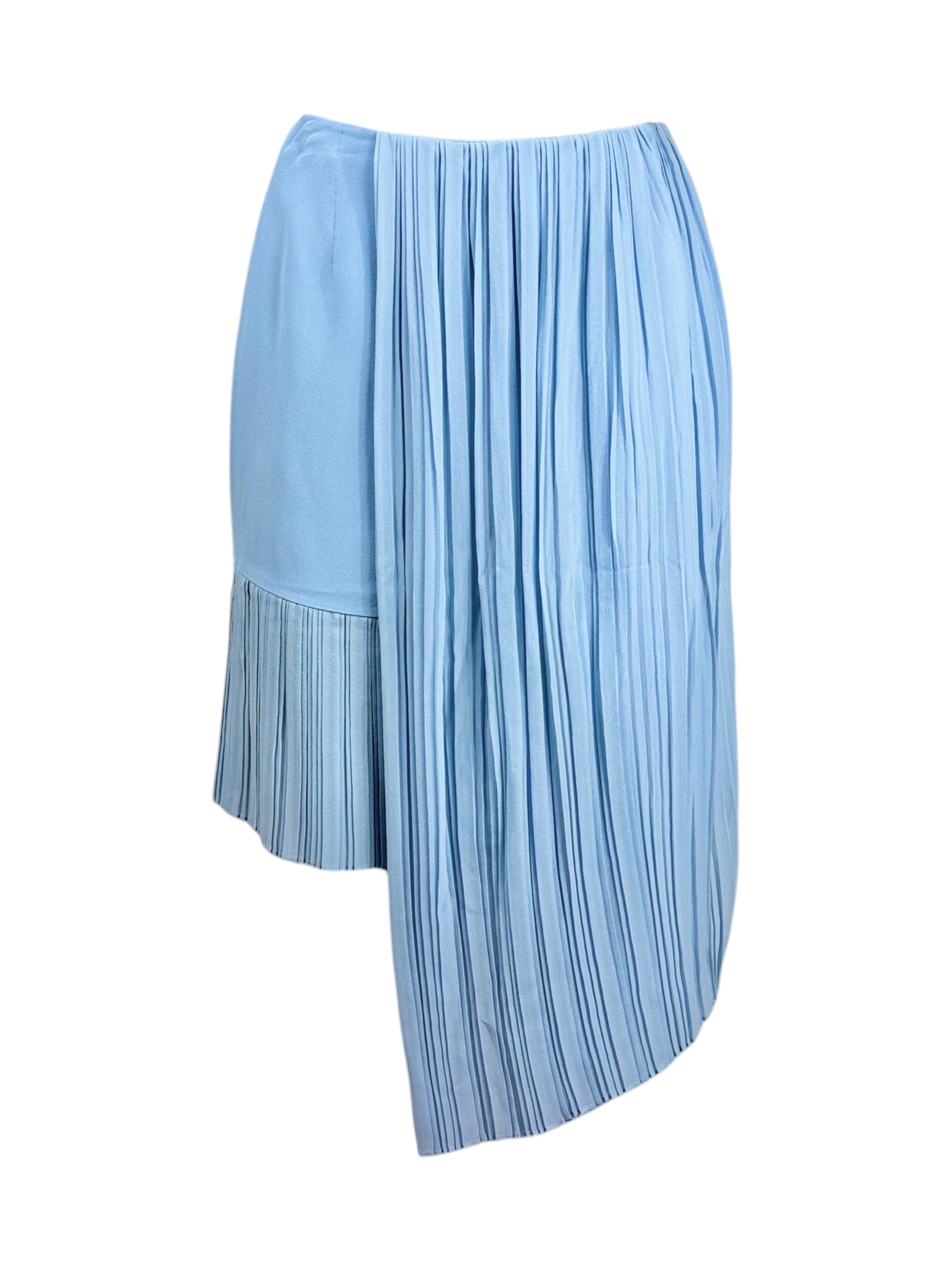 Christian Dior Raf Simons Spring 2014 crepe pleated silk skirt