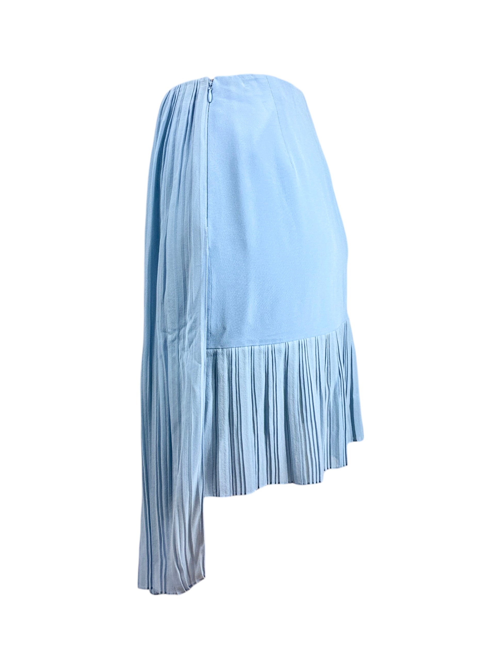 Christian Dior Raf Simons Spring 2014 crepe pleated silk skirt