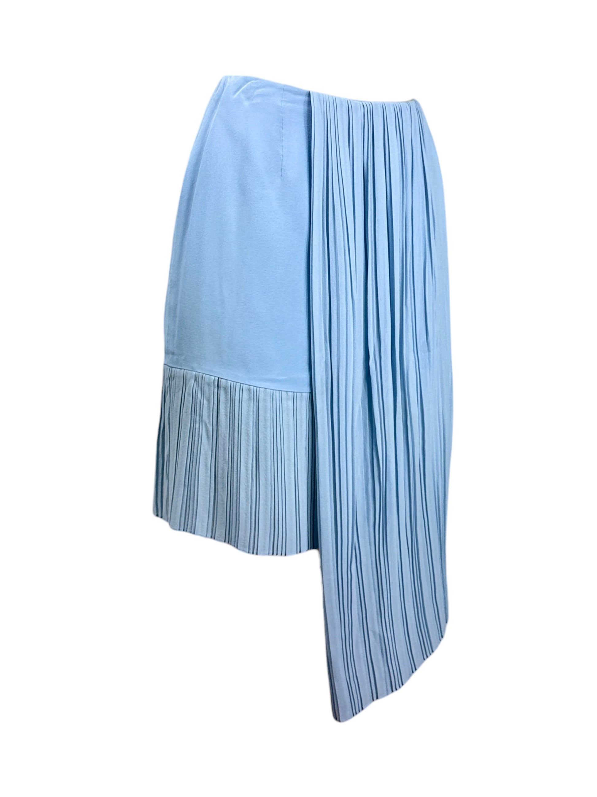 Christian Dior Raf Simons Spring 2014 crepe pleated silk skirt