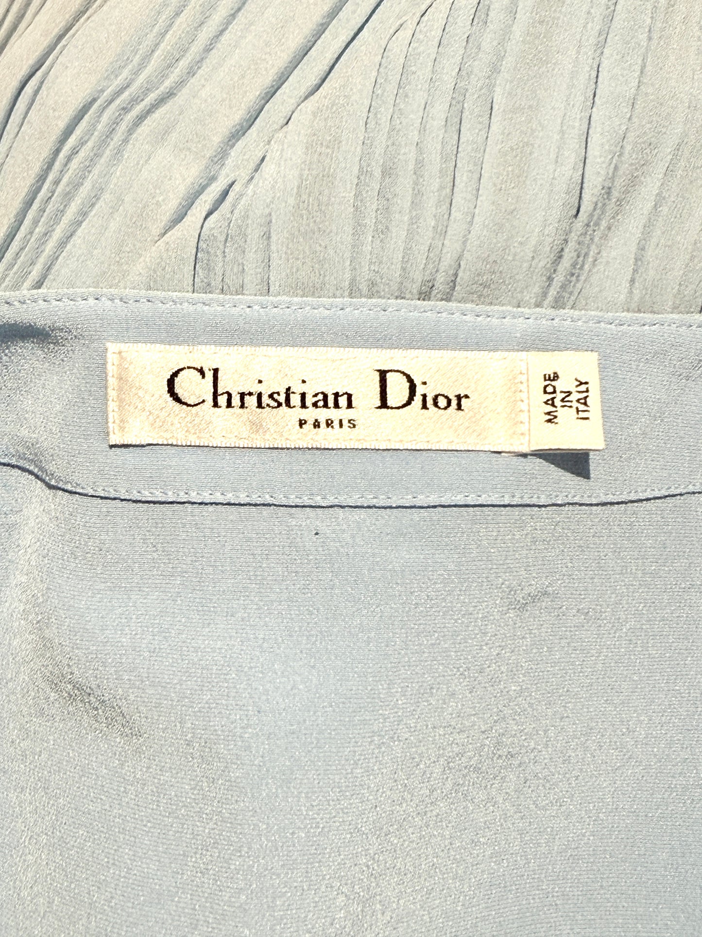 Christian Dior Raf Simons Spring 2014 crepe pleated silk skirt