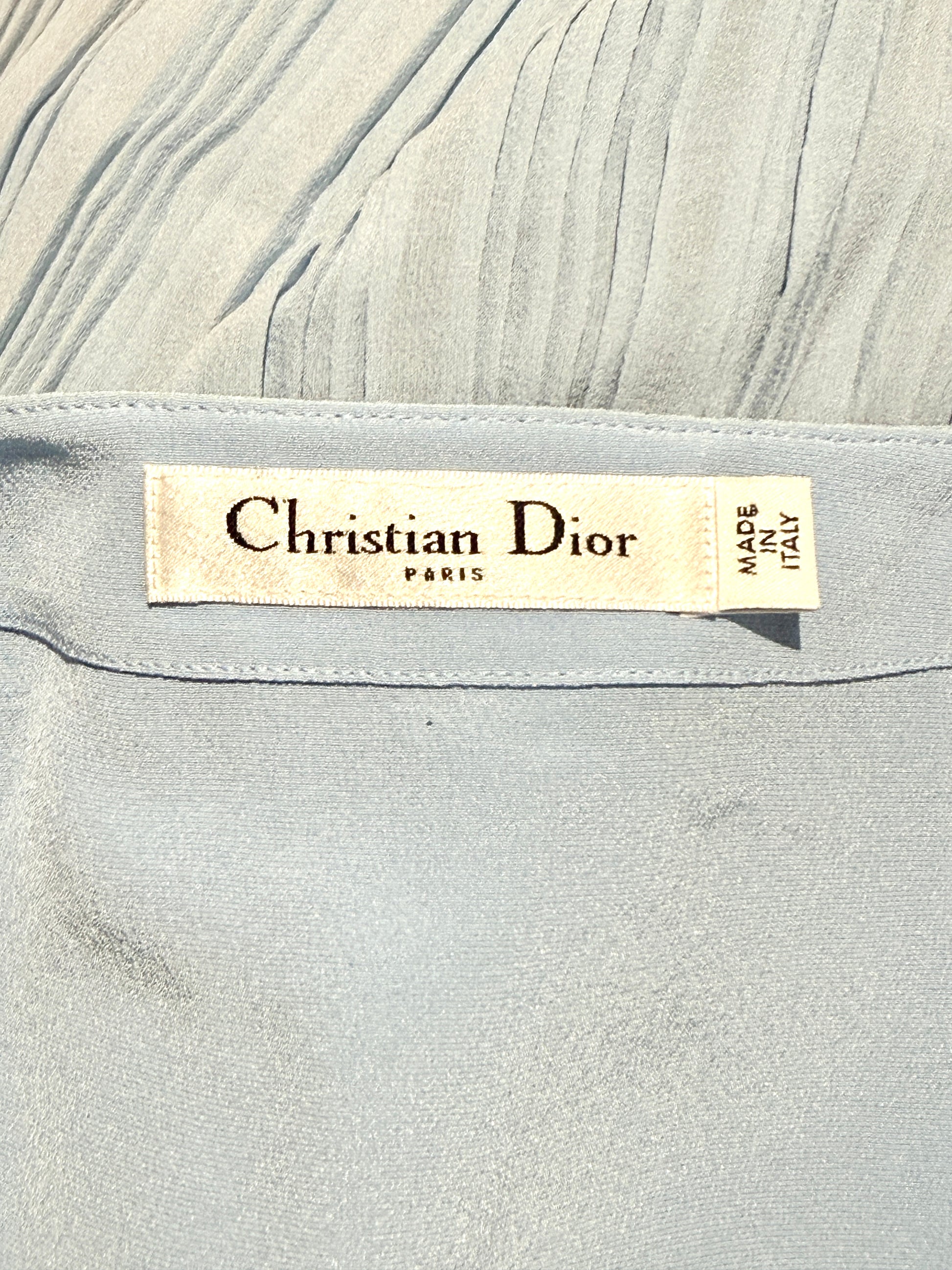 Christian Dior Raf Simons Spring 2014 crepe pleated silk skirt