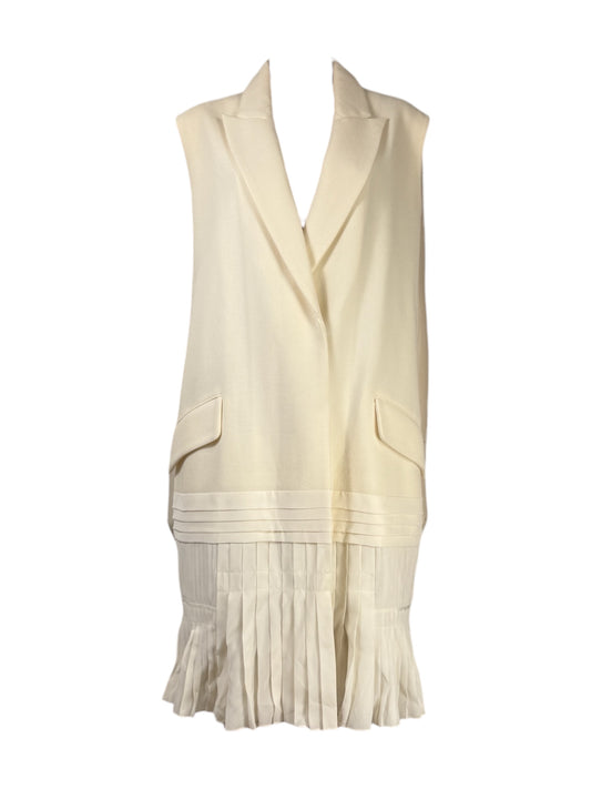 Christian Dior  Raf Simons  Spring/Summer 2015 Ready-to-Wear  Ecru coat dress, pleated hem