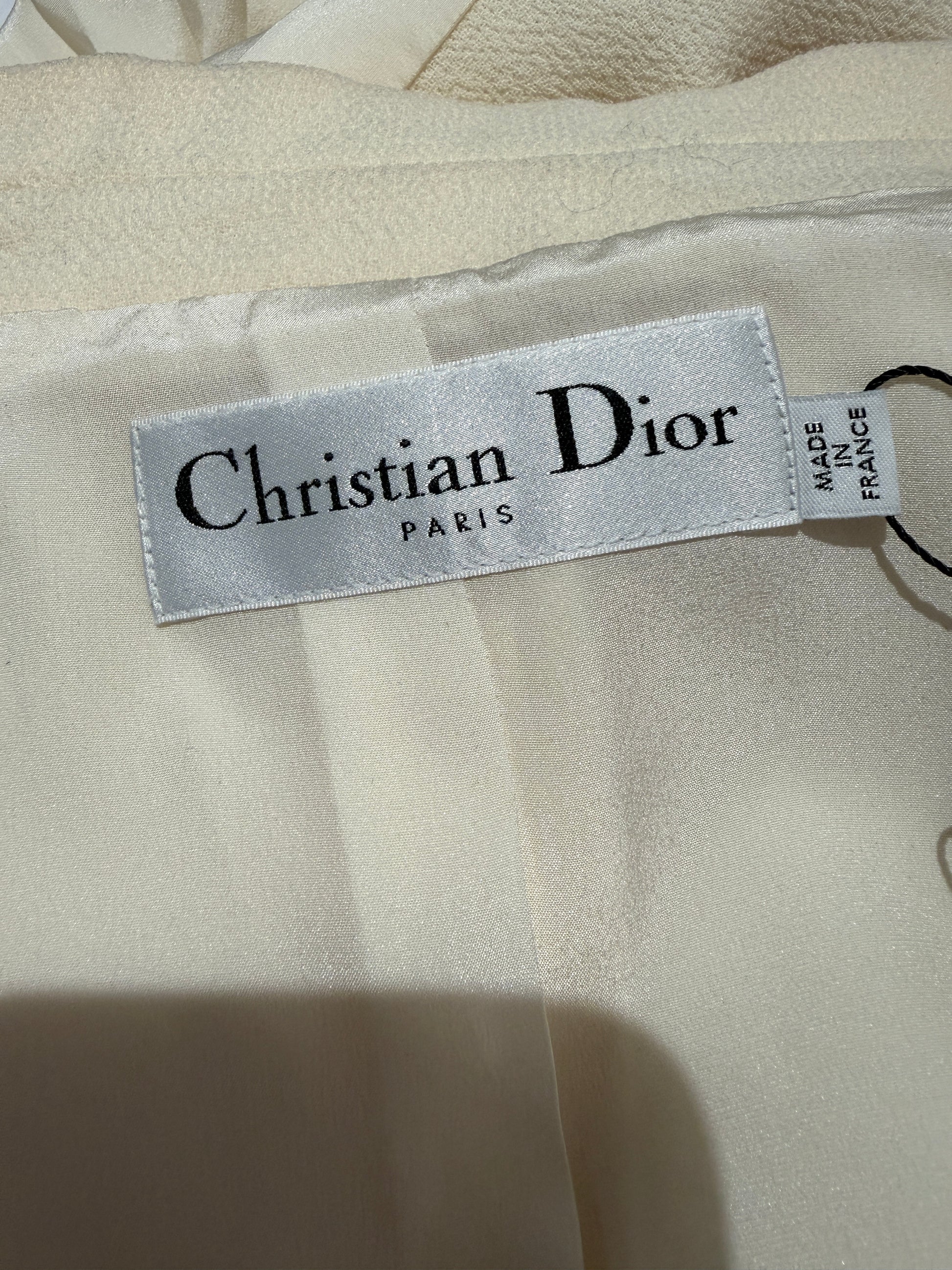 Christian Dior  Raf Simons  Spring/Summer 2015 Ready-to-Wear  Ecru coat dress, pleated hem 6