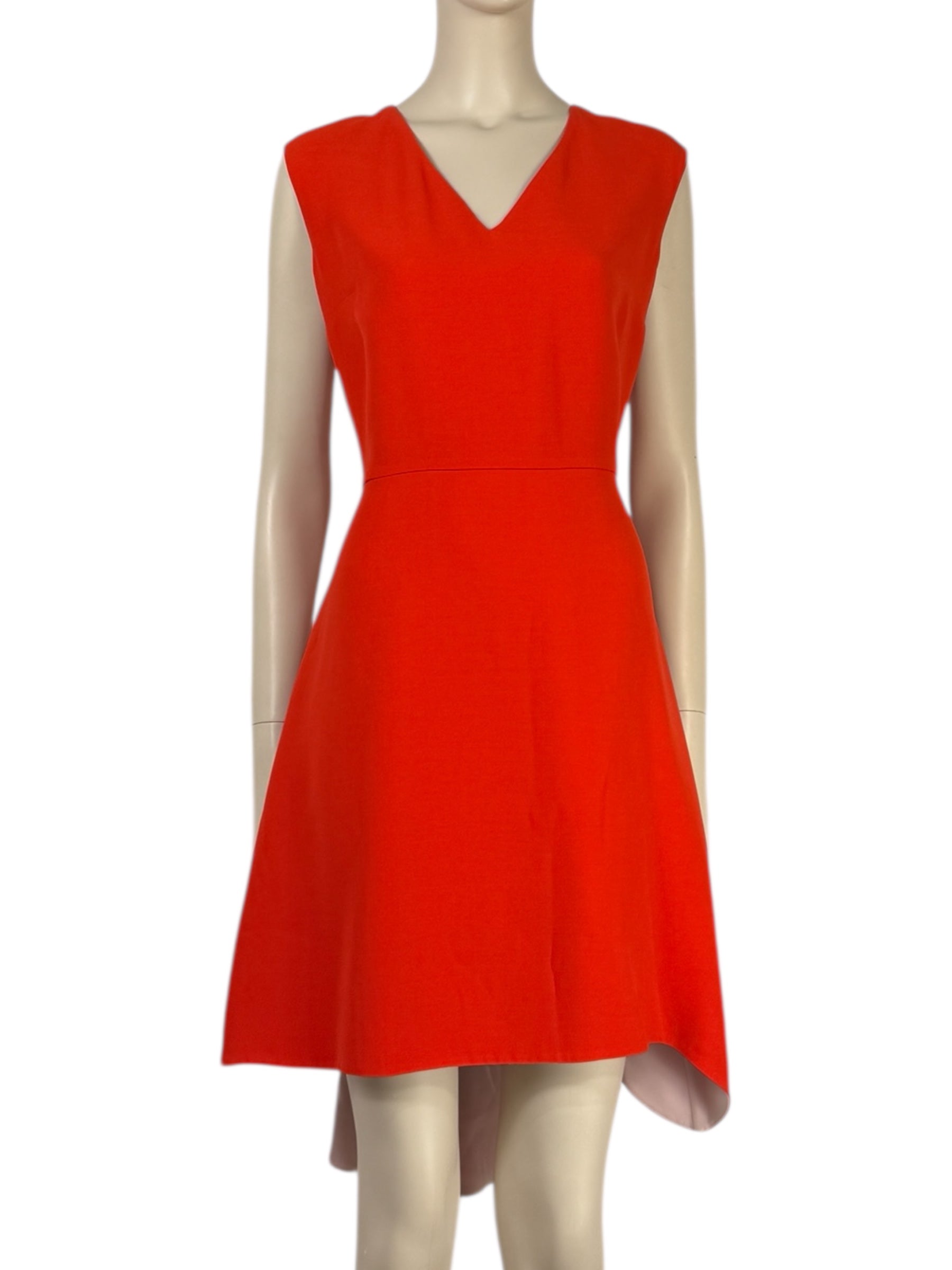 Christian Dior Raf Simons ready to wear Autumn winter 2015 2016 red silk crep dress 2