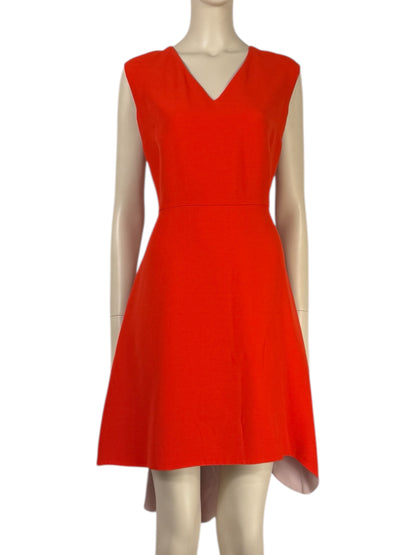 Christian Dior Raf Simons ready to wear Autumn winter 2015 2016 red silk crep dress 2