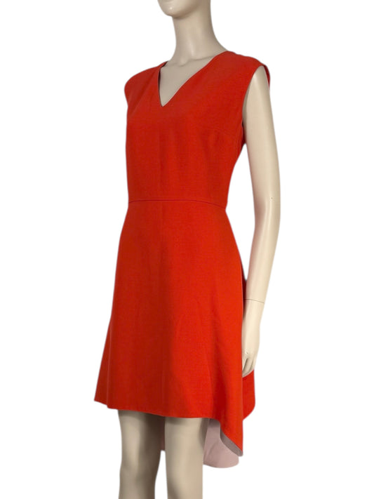Christian Dior Raf Simons ready to wear Autumn winter 2015 2016 red silk crep dress 3