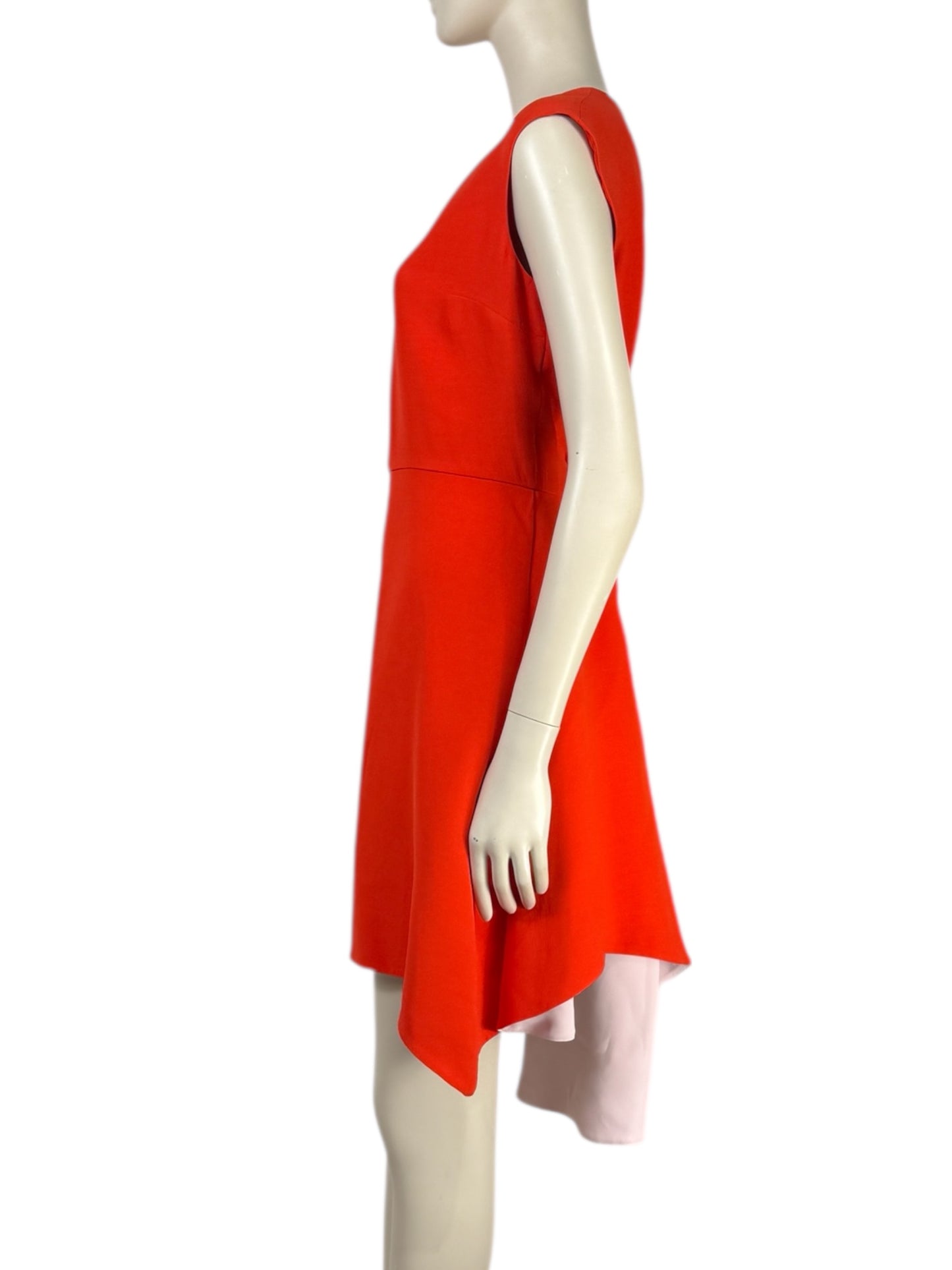 Christian Dior Raf Simons ready to wear Autumn winter 2015 2016 red silk crep dress 4