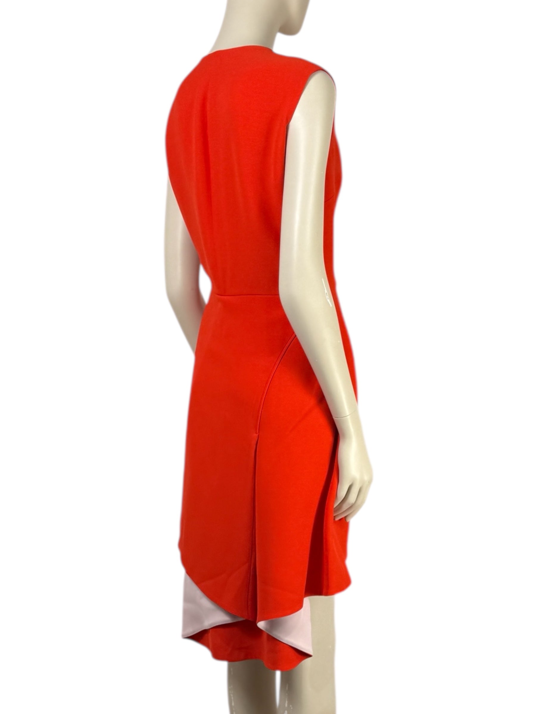 Christian Dior Raf Simons ready to wear Autumn winter 2015 2016 red silk crep dress 8