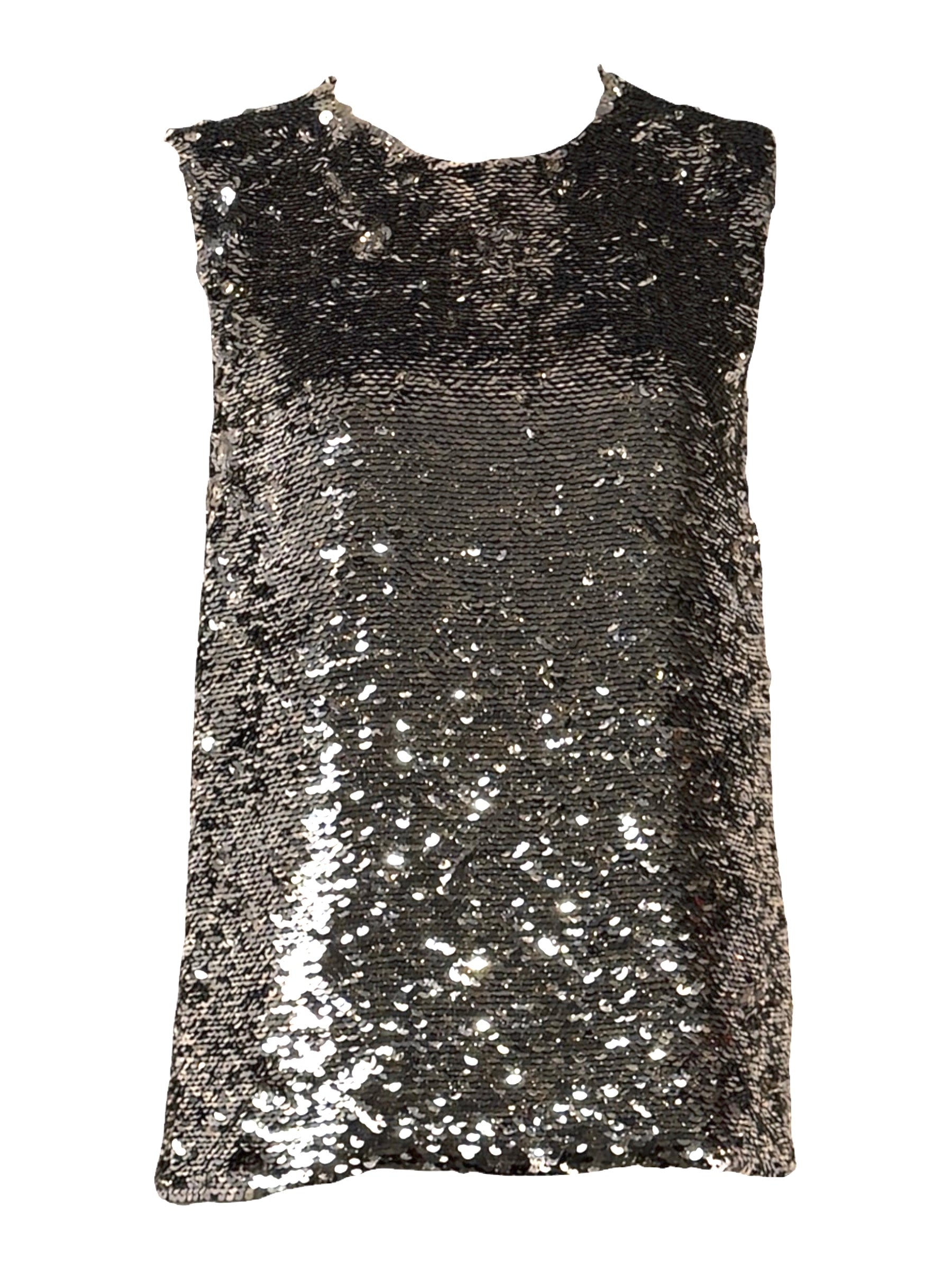 Christian Dior X Raf Simons - Autumn/Winter 2014-2015  - Silver and gold sequined sleeveless top