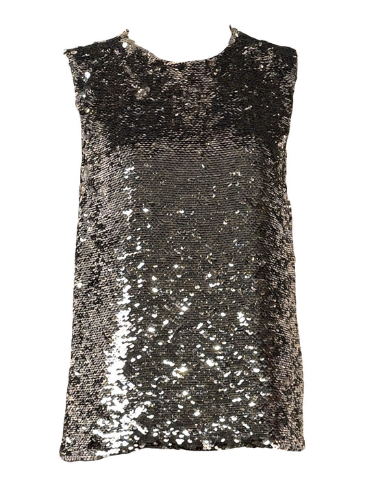 Christian Dior X Raf Simons - Autumn/Winter 2014-2015  - Silver and gold sequined sleeveless top