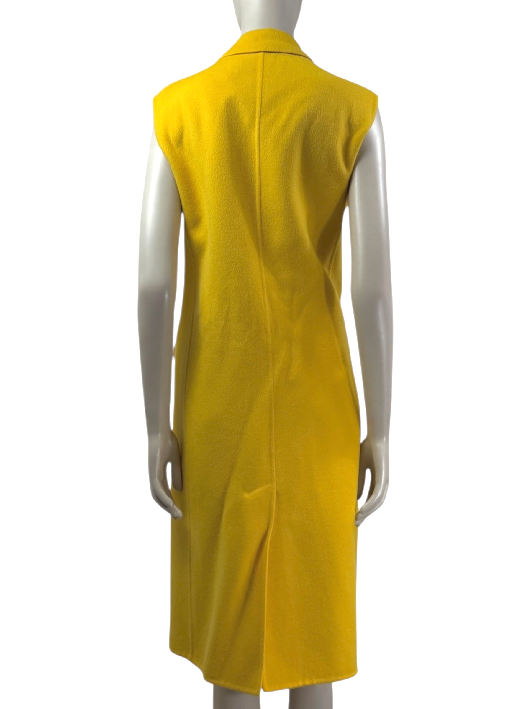 Christian Dior X Raf Simons Fall 2014 Look 8 yellow coat