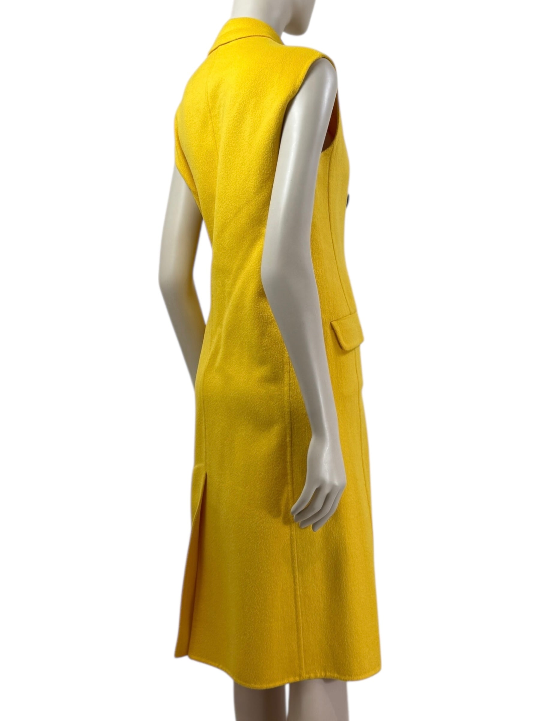 Christian Dior X Raf Simons Fall 2014 Look 8 yellow coat