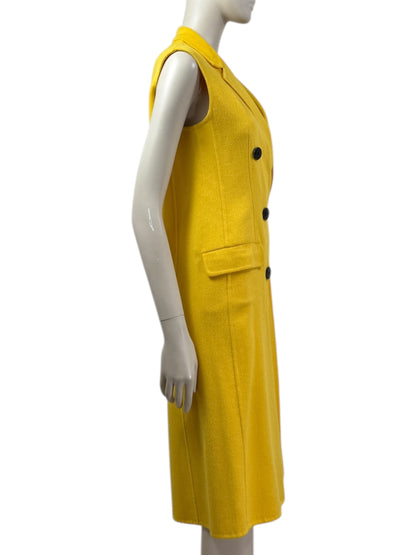 Christian Dior X Raf Simons Fall 2014 Look 8 yellow coat