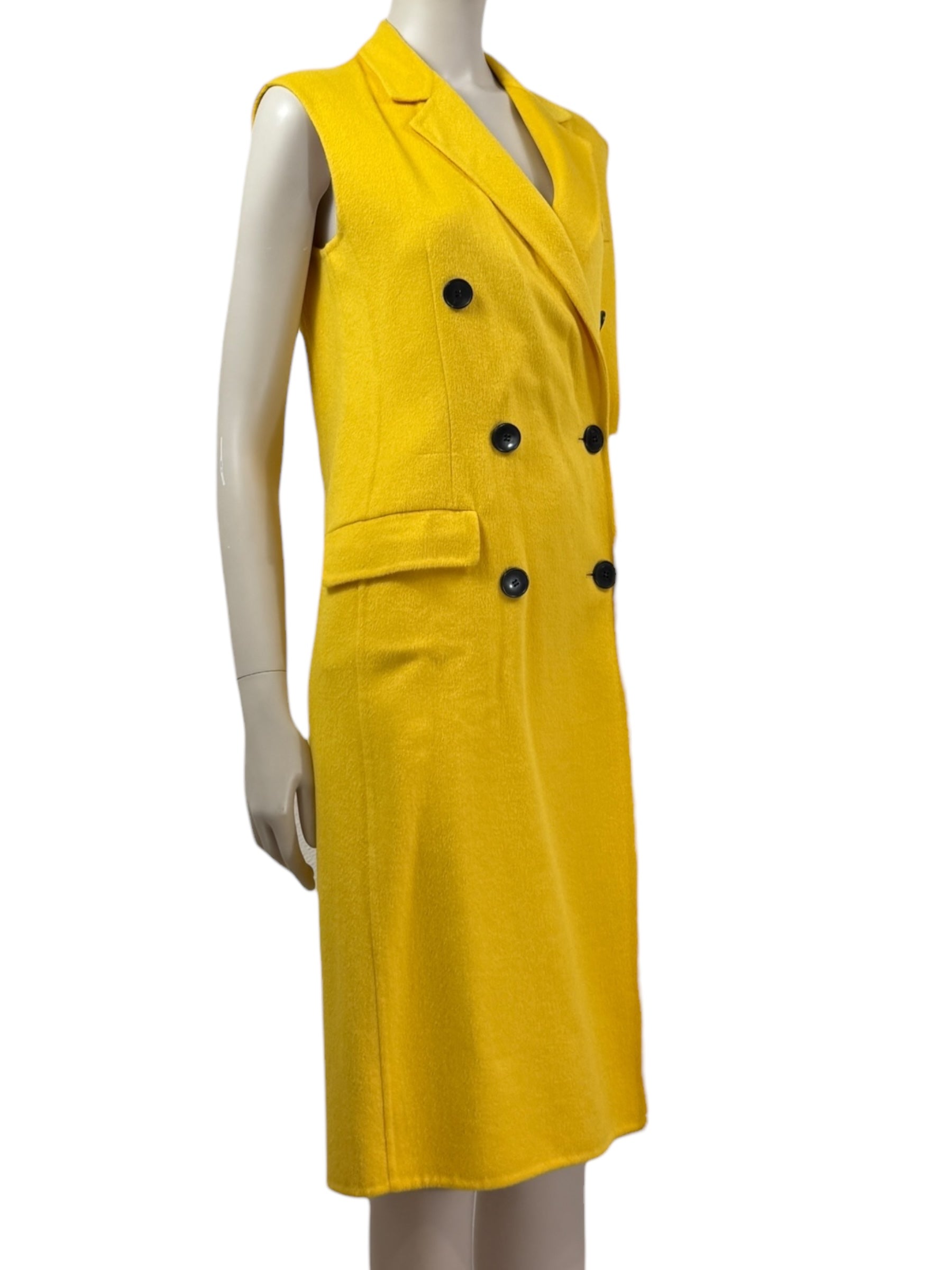 Christian Dior X Raf Simons Fall 2014 Look 8 yellow coat