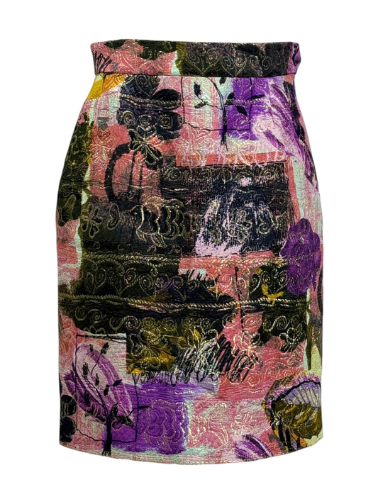 Christian Lacroix 1999 jacquard multicolor skirt