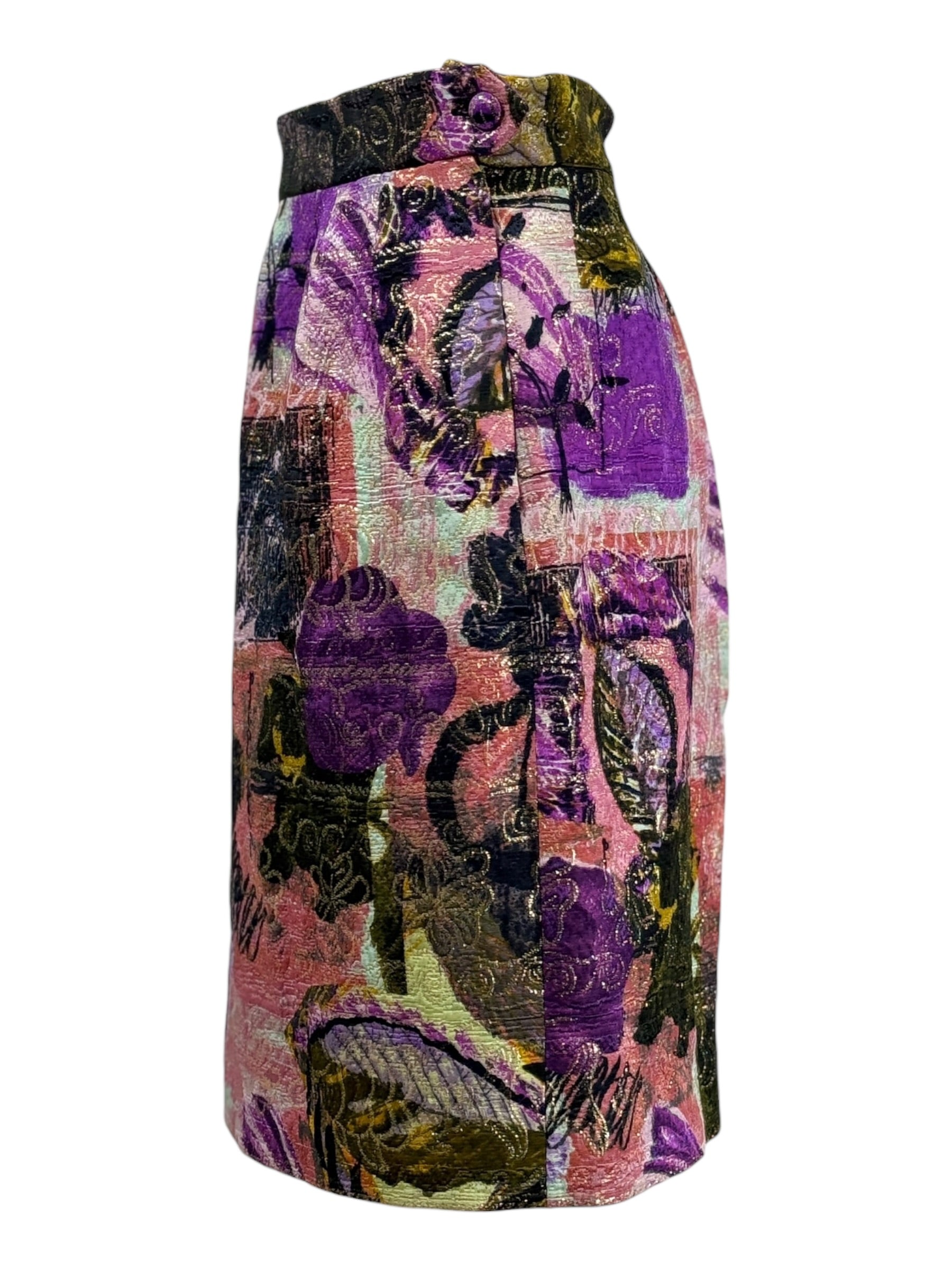 Christian Lacroix 1999 jacquard multicolor skirt