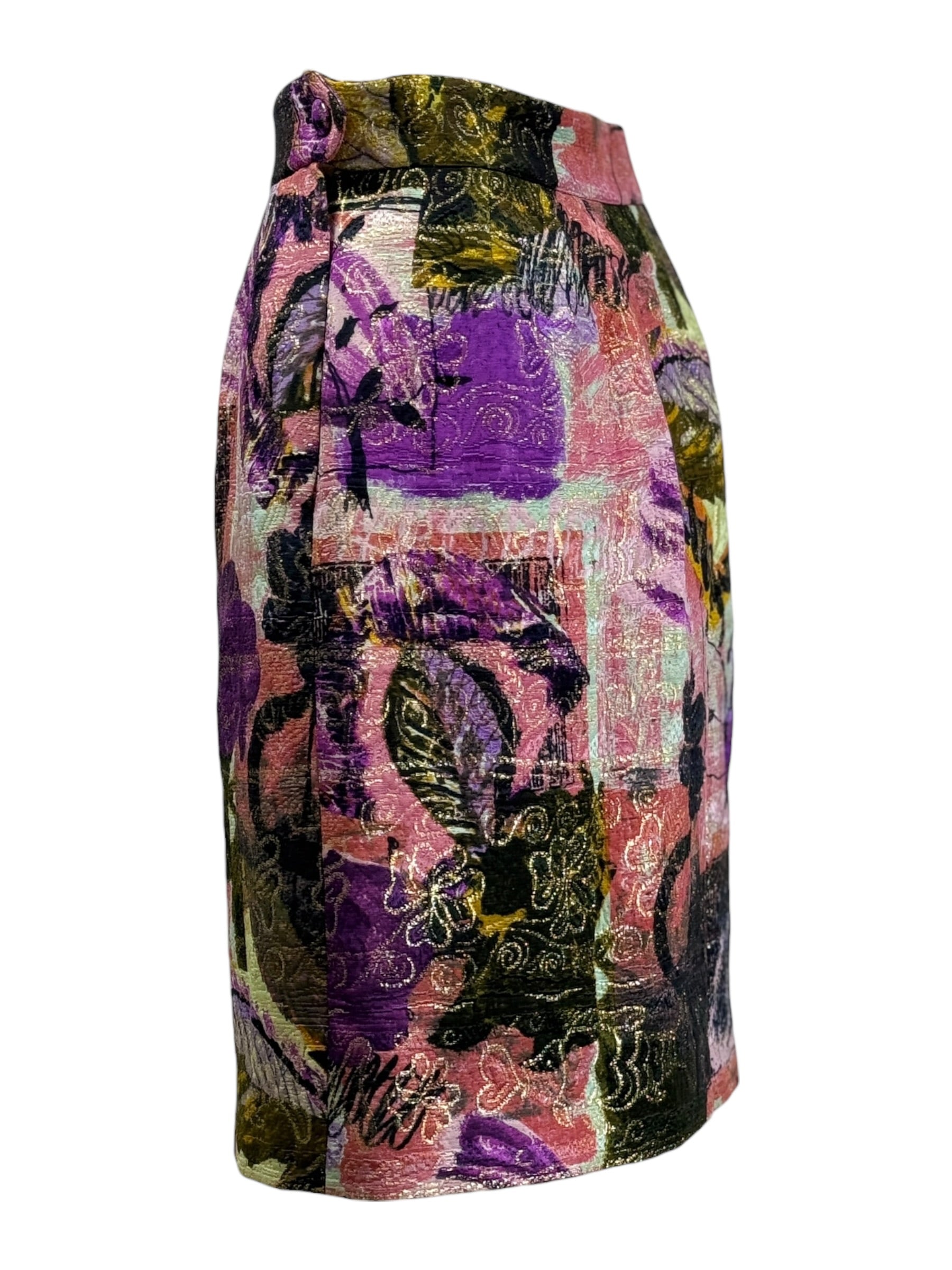 Christian Lacroix 1999 jacquard multicolor skirt