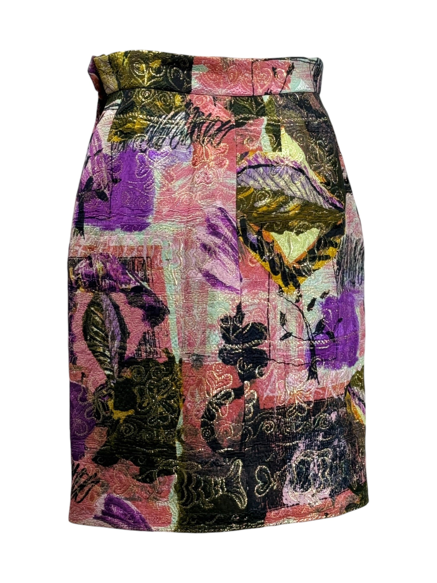 Christian Lacroix 1999 jacquard multicolor skirt