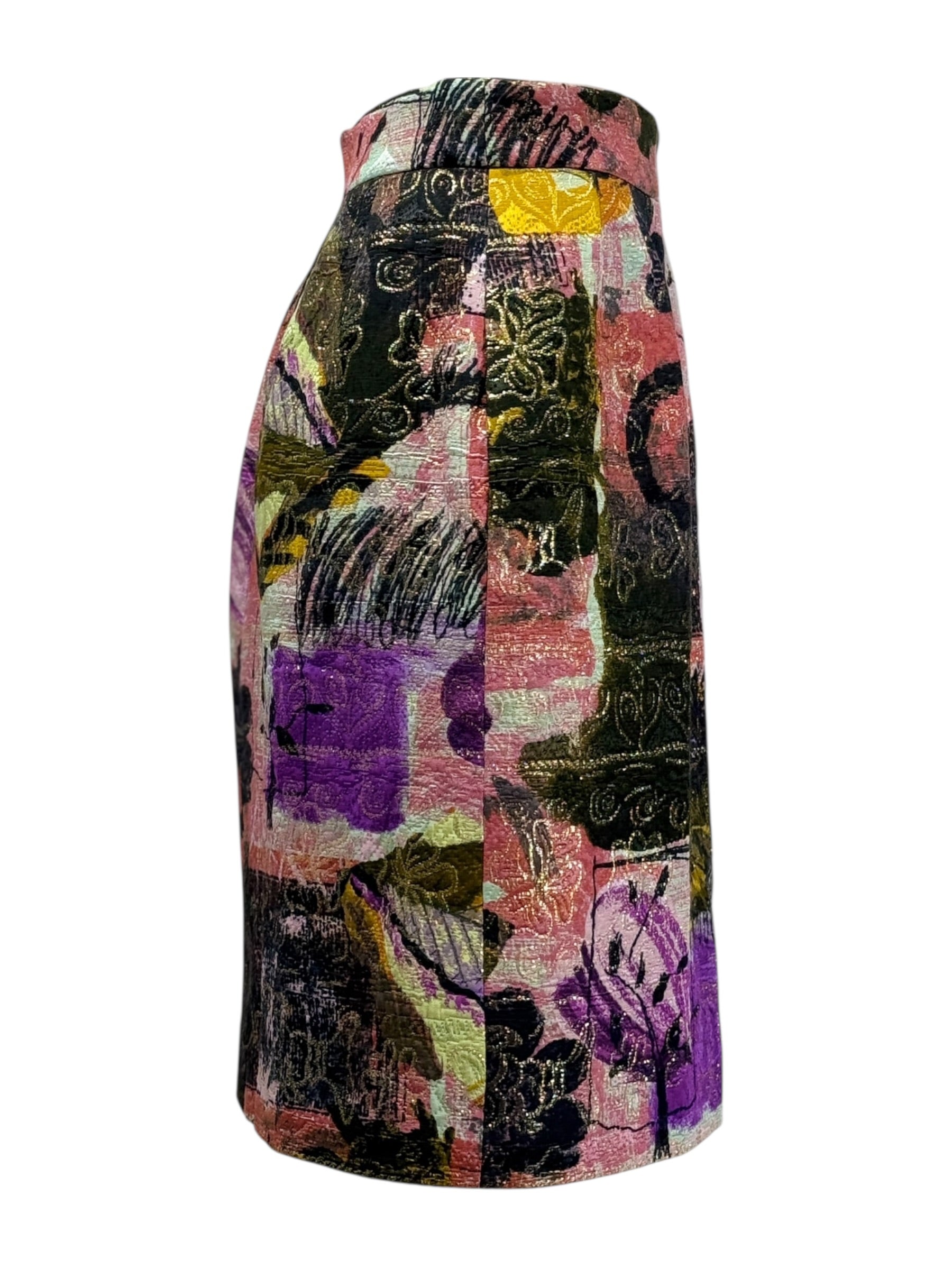 Christian Lacroix 1999 jacquard multicolor skirt