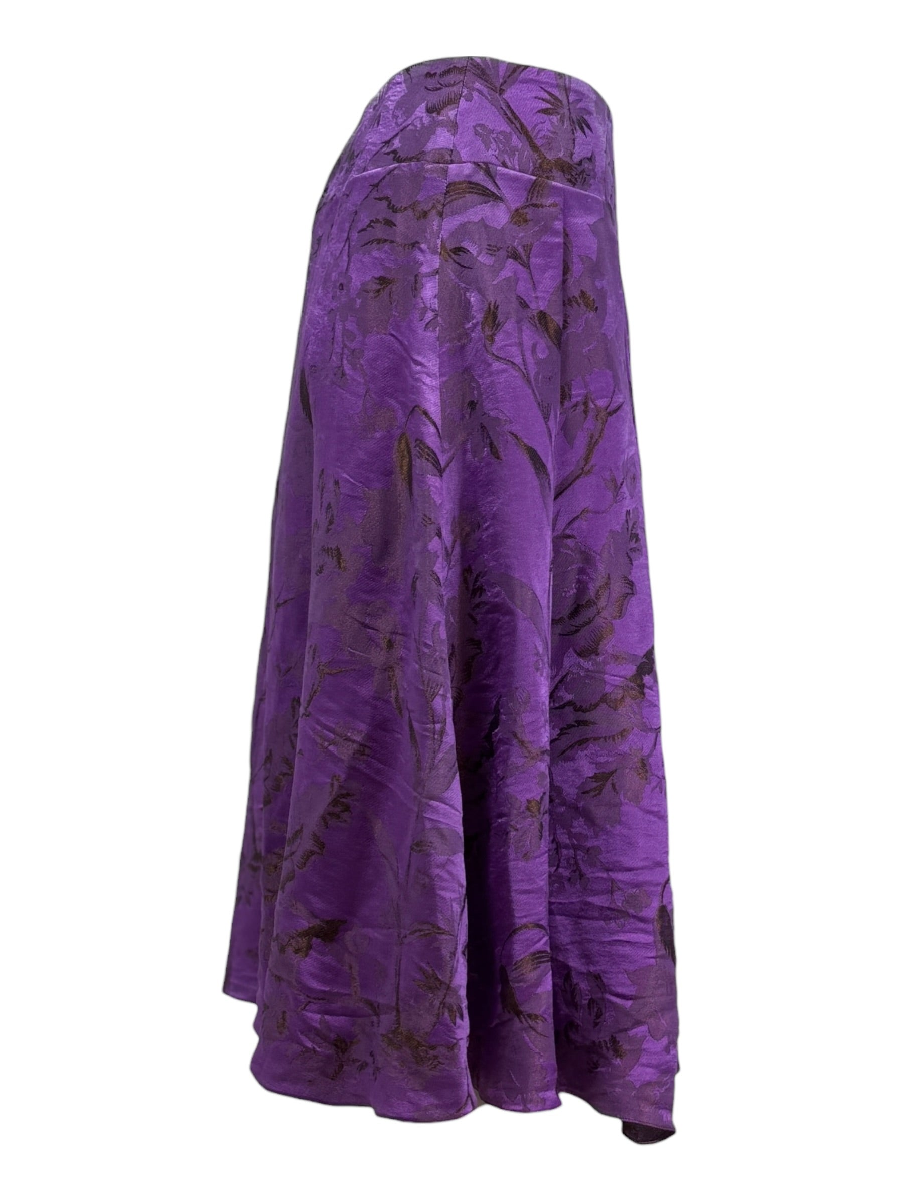 Christian Lacroix Fall 2006 jacquard purple skirt