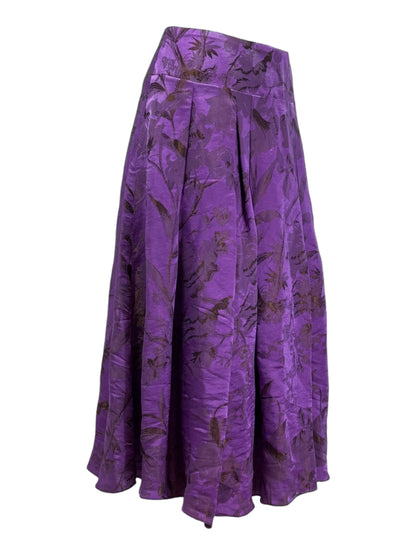Christian Lacroix Fall 2006 jacquard purple skirt