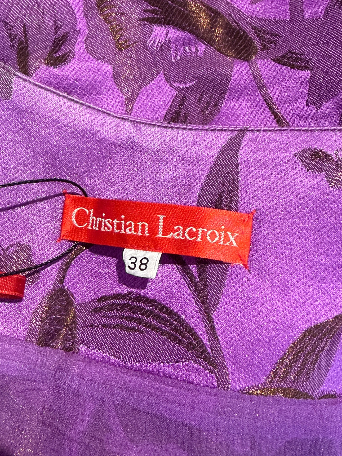 Christian Lacroix Fall 2006 jacquard purple skirt