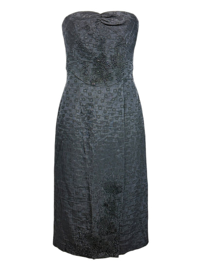Christian Lacroix Spring 1999 black strapless dress