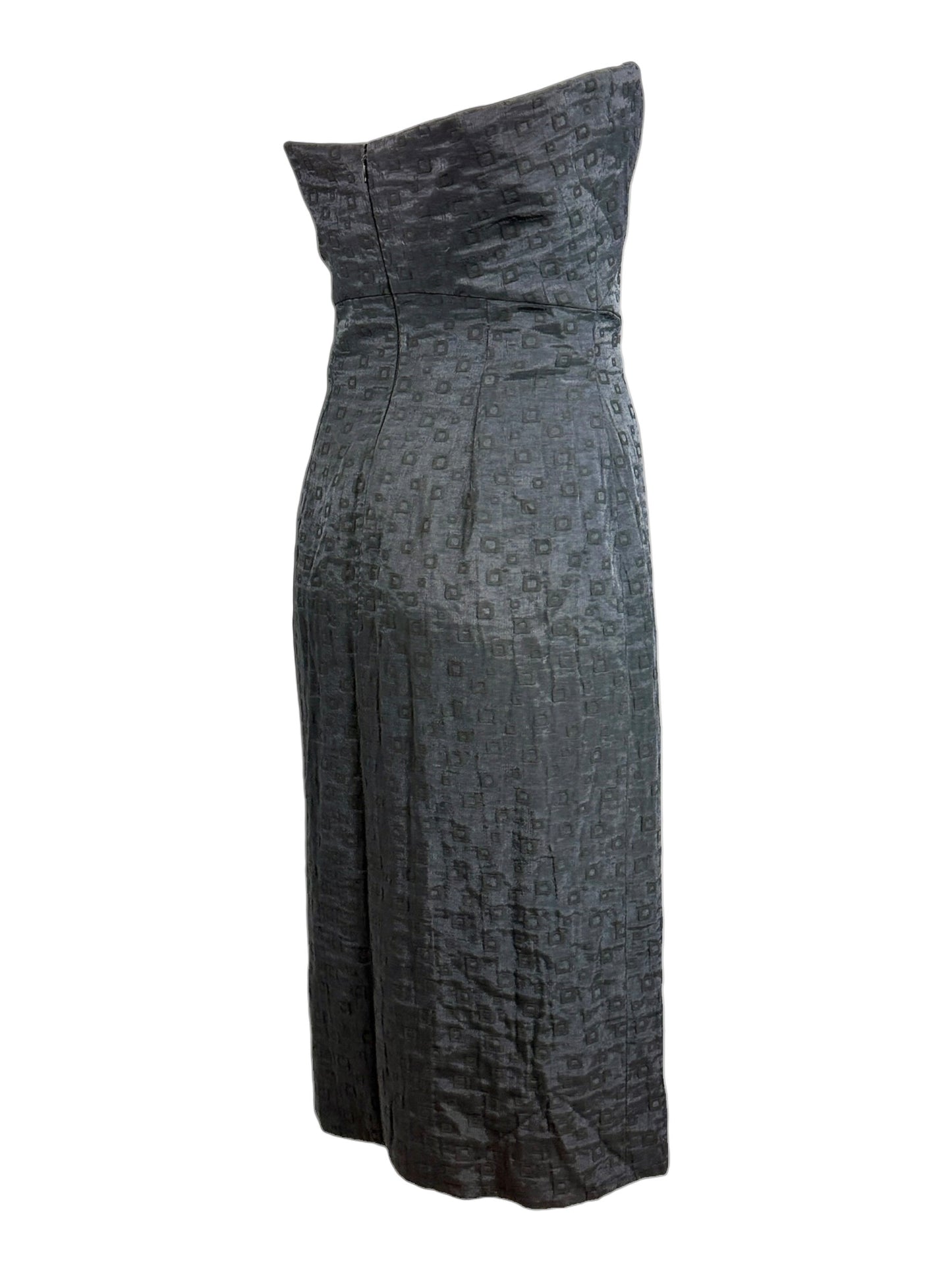 Christian Lacroix Spring 1999 black strapless dress