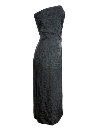 Christian Lacroix Spring 1999 black strapless dress