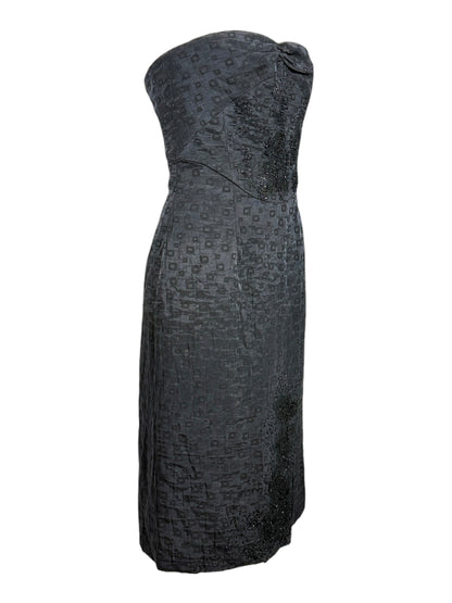 Christian Lacroix Spring 1999 black strapless dress