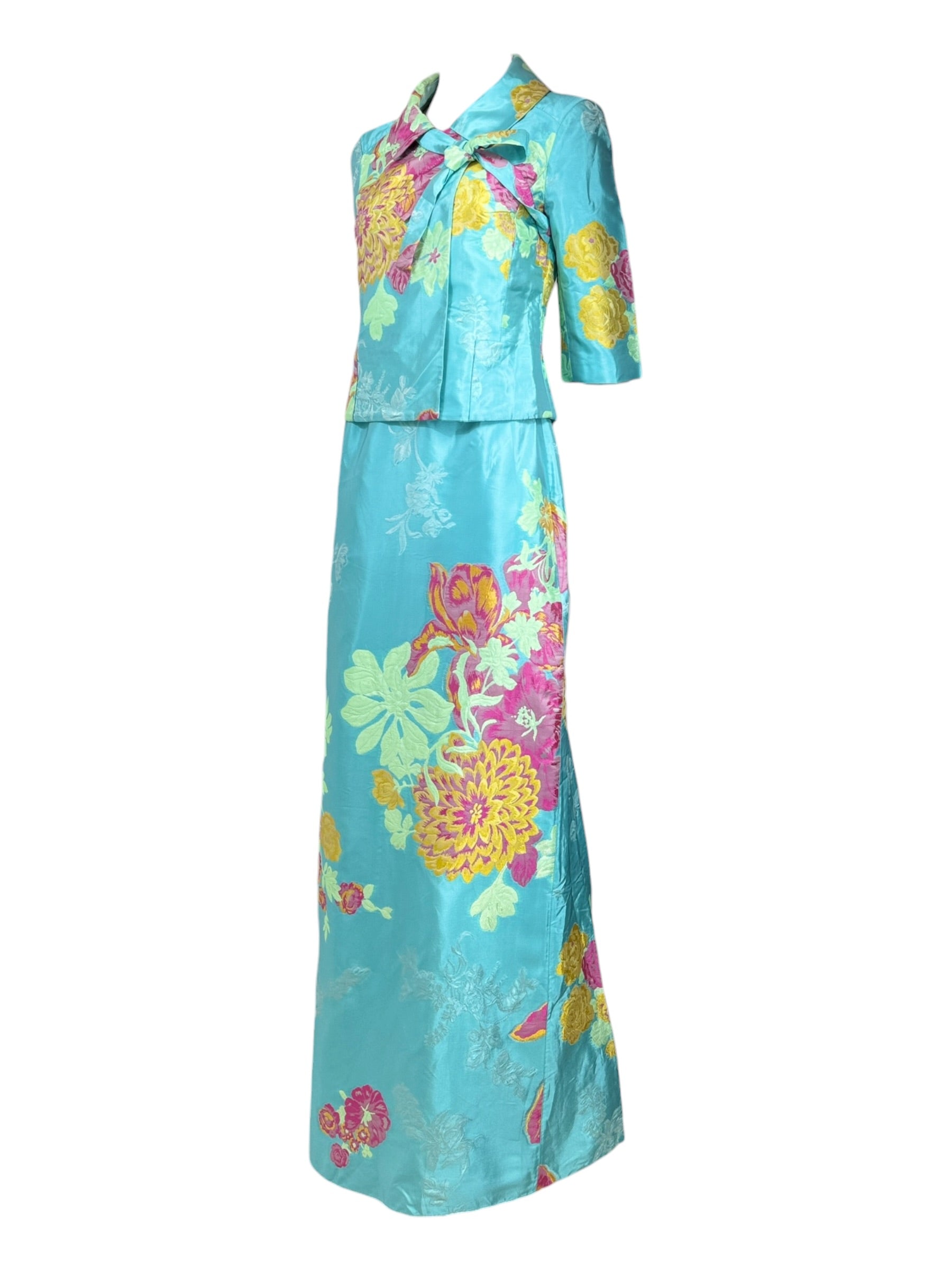 Christian Lacroix Spring 2000 jacquard silk set