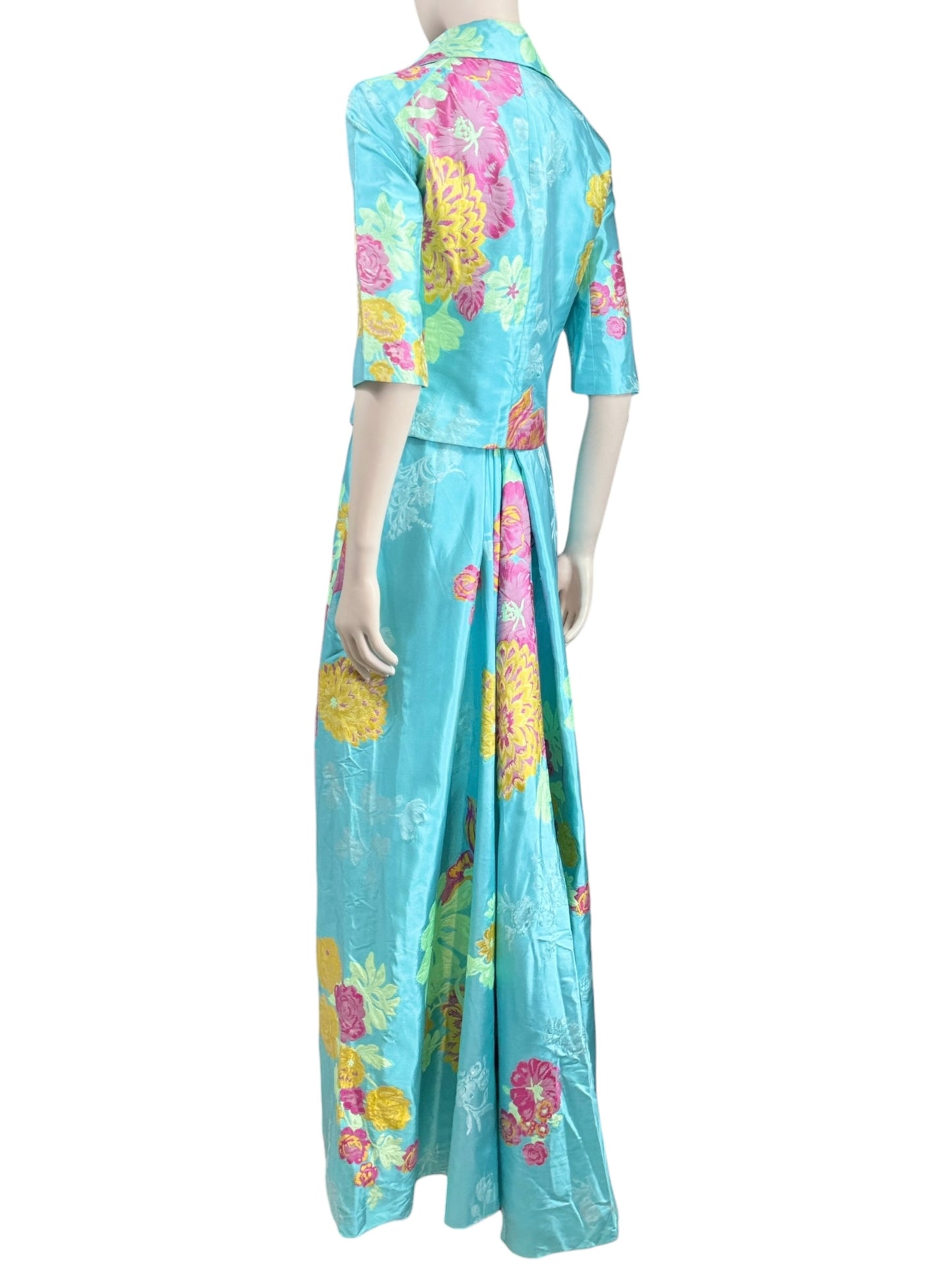 Christian Lacroix Spring 2000 jacquard silk set