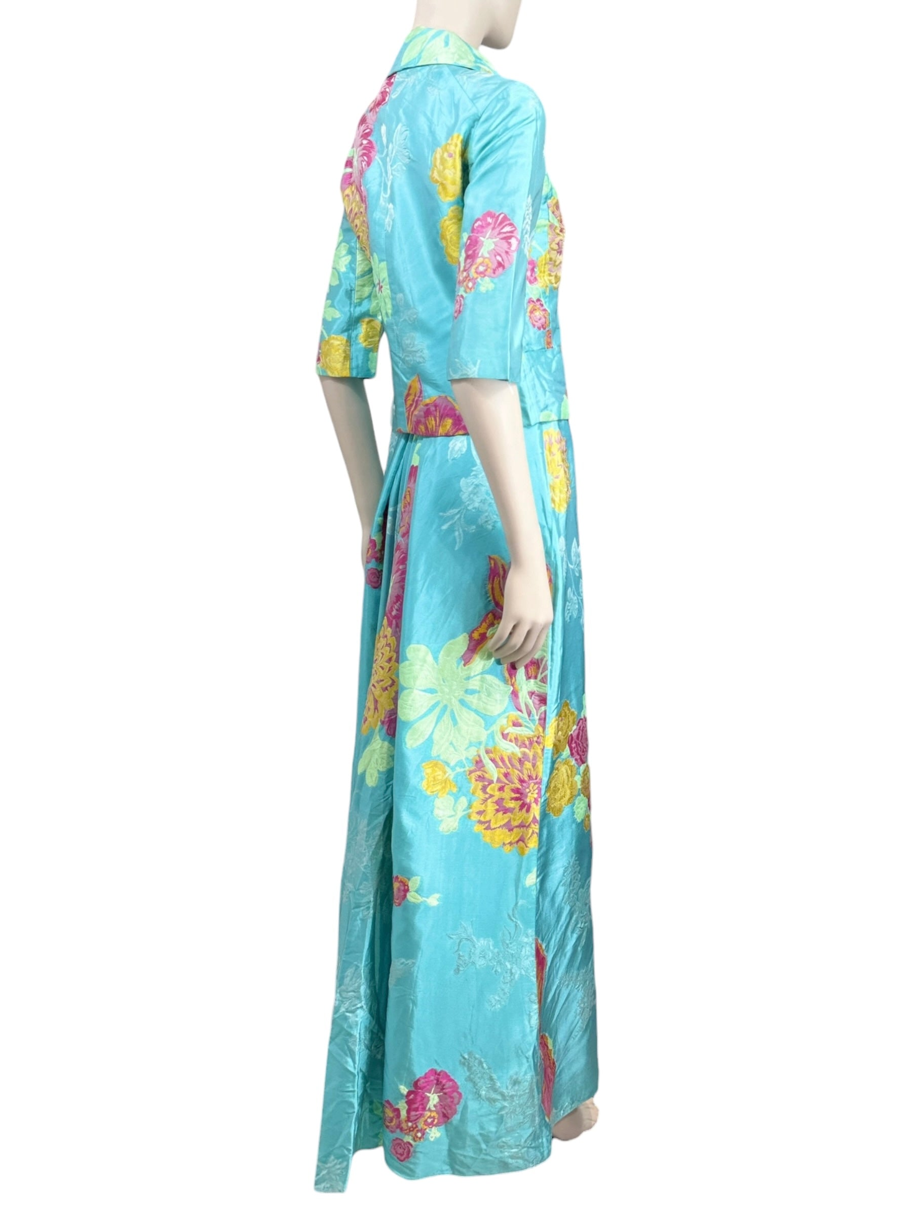 Christian Lacroix Spring 2000 jacquard silk set