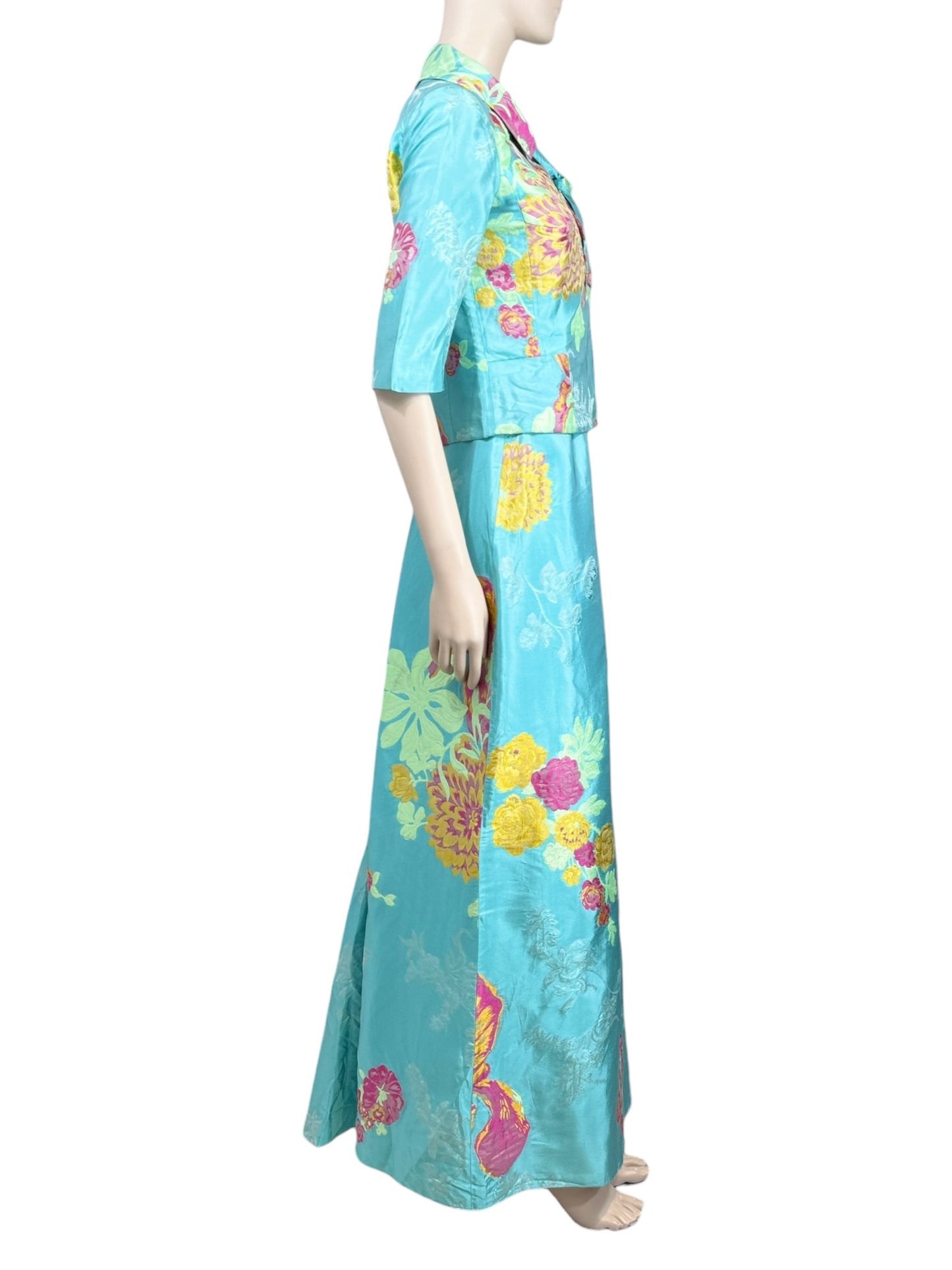 Christian Lacroix Spring 2000 jacquard silk set
