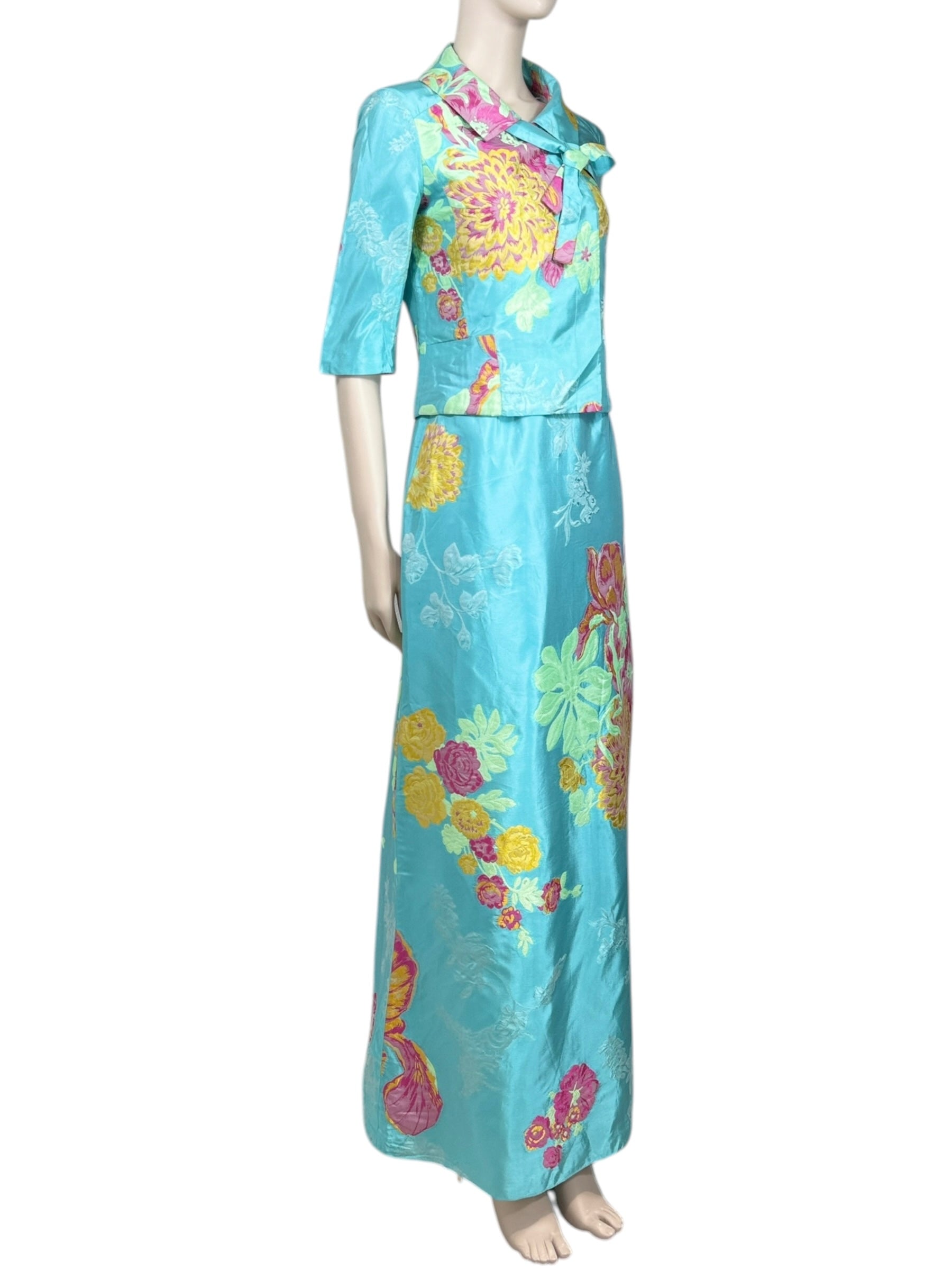 Christian Lacroix Spring 2000 jacquard silk set