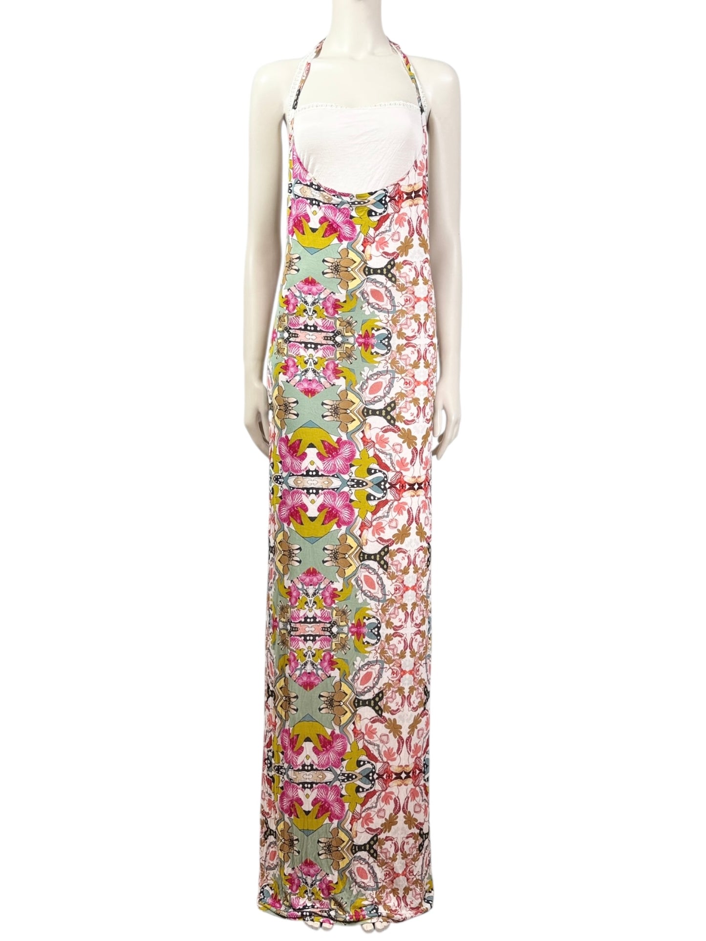 Christian Lacroix long multicolor jersey printed dress