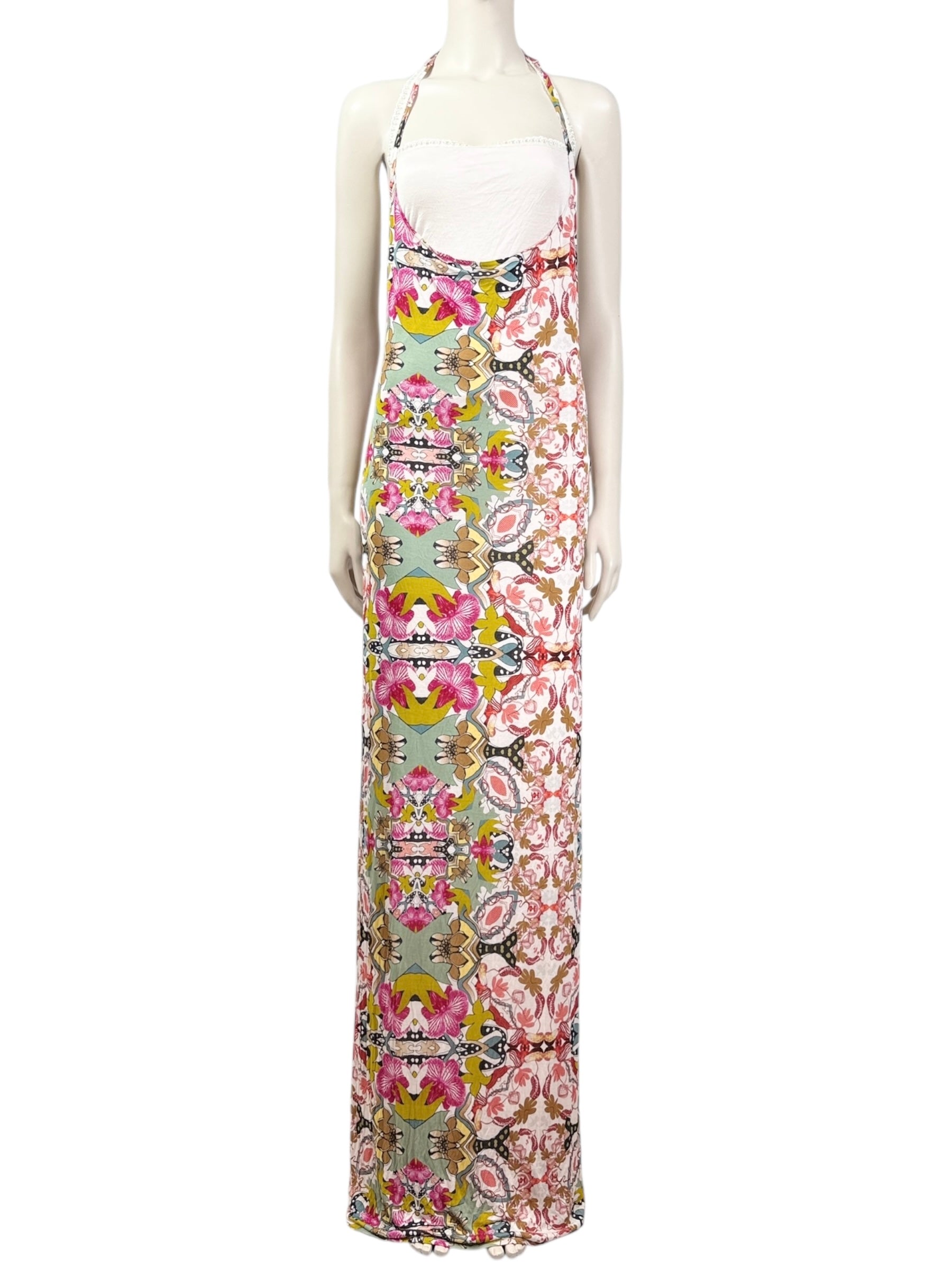 Christian Lacroix long multicolor jersey printed dress
