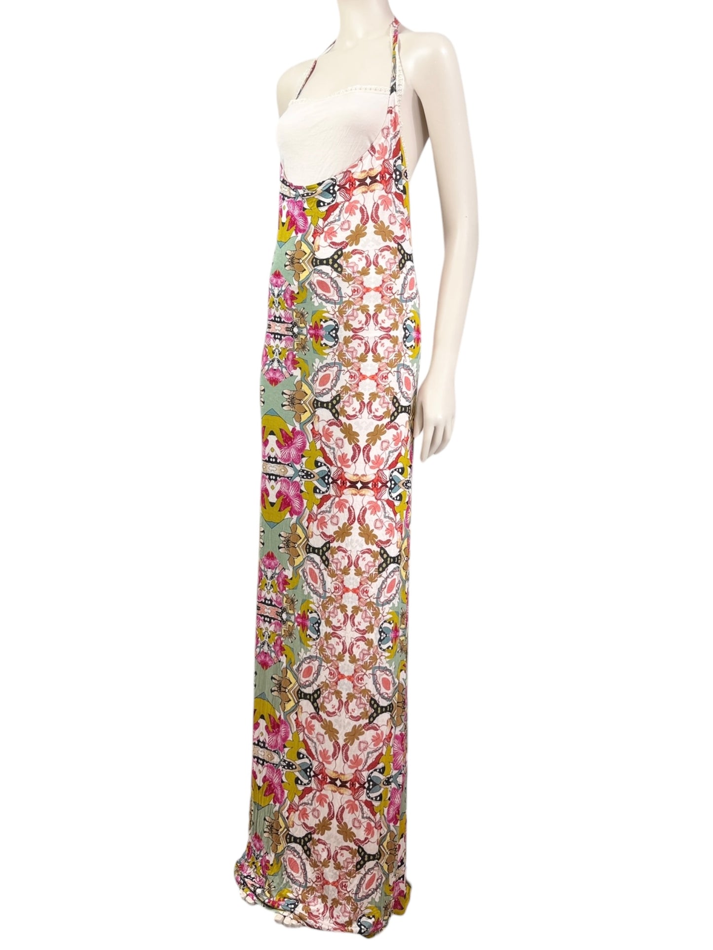 Christian Lacroix long multicolor jersey printed dress