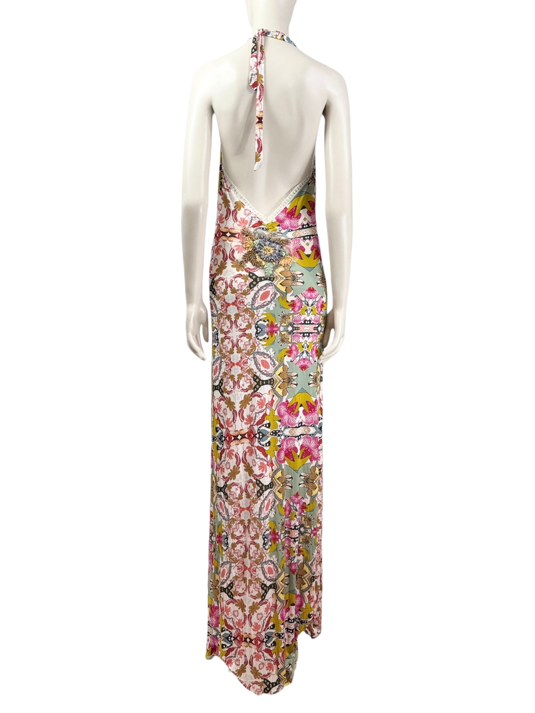 Christian Lacroix long multicolor jersey printed dress