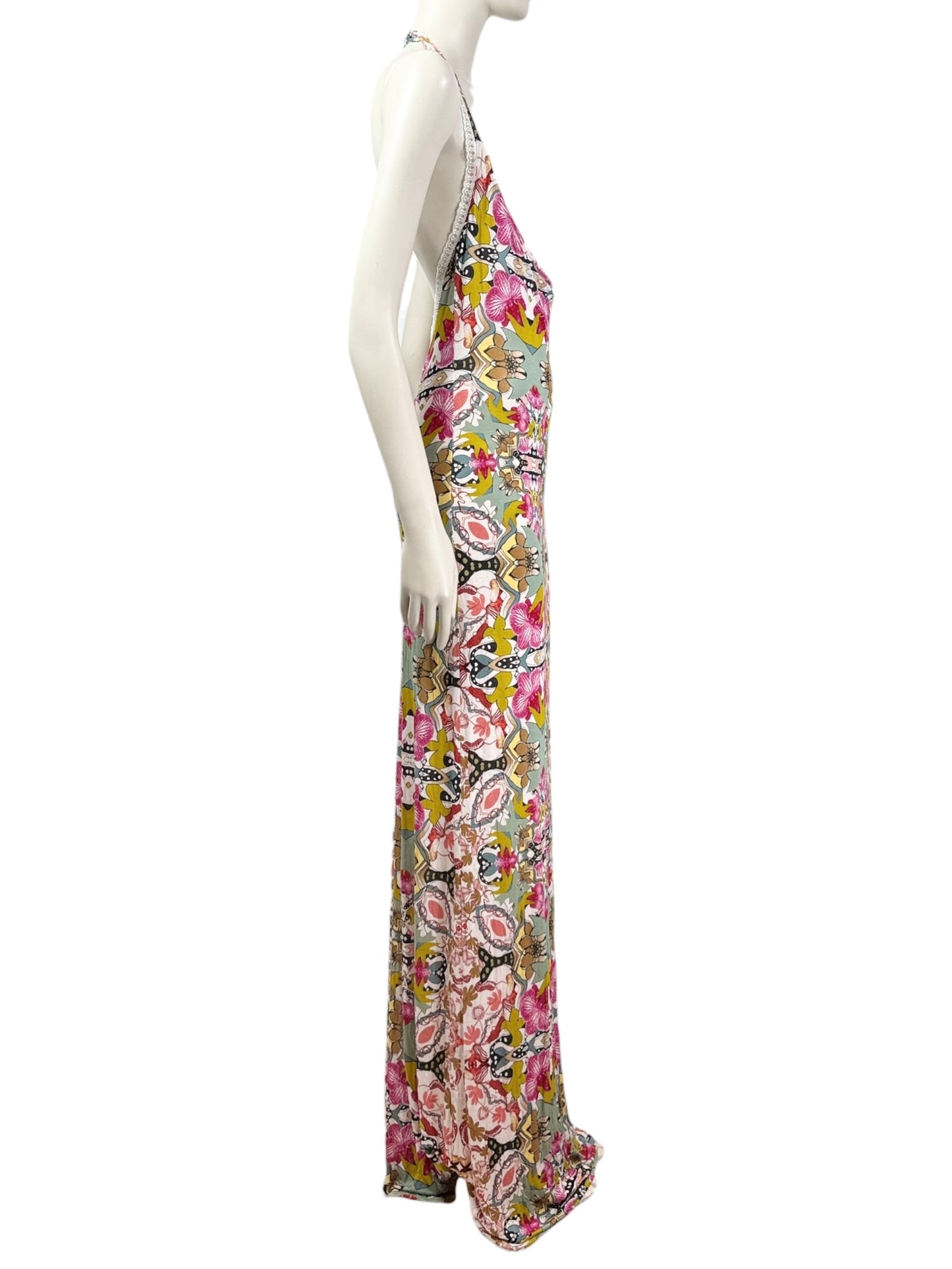 Christian Lacroix long multicolor jersey printed dress