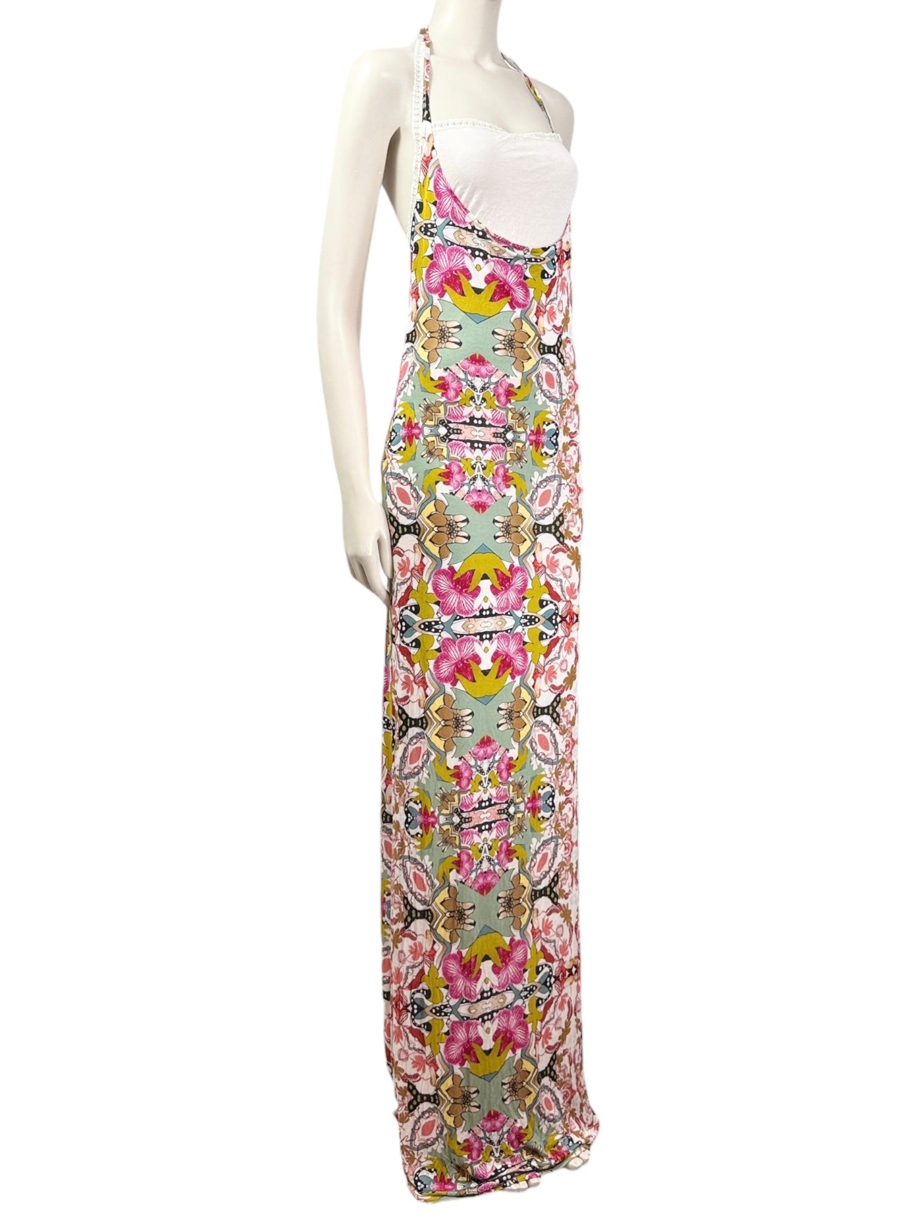 Christian Lacroix long multicolor jersey printed dress