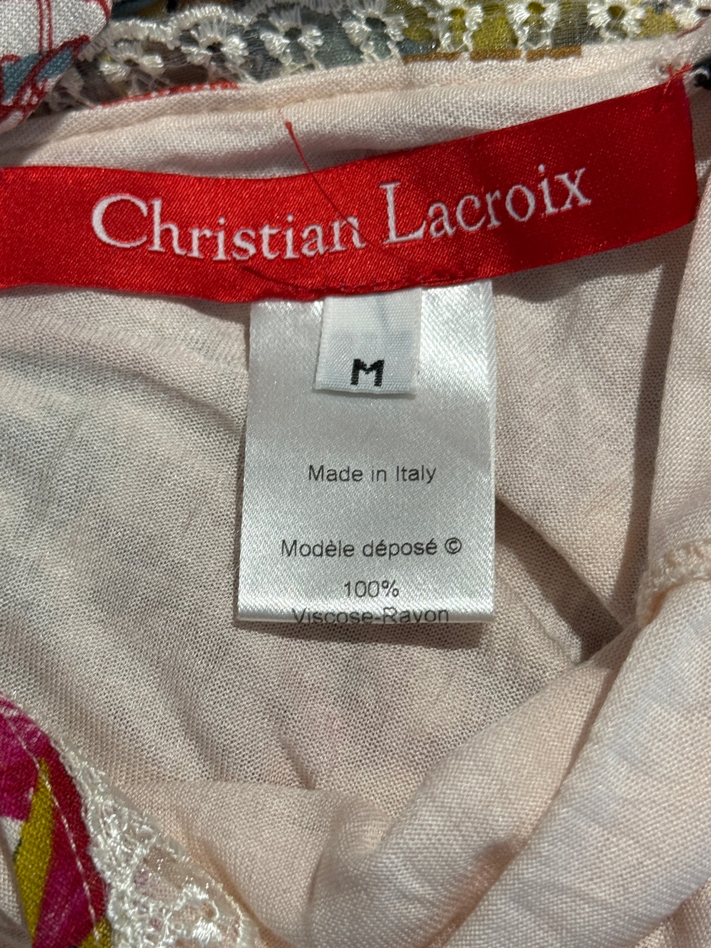 Christian Lacroix long multicolor jersey printed dress