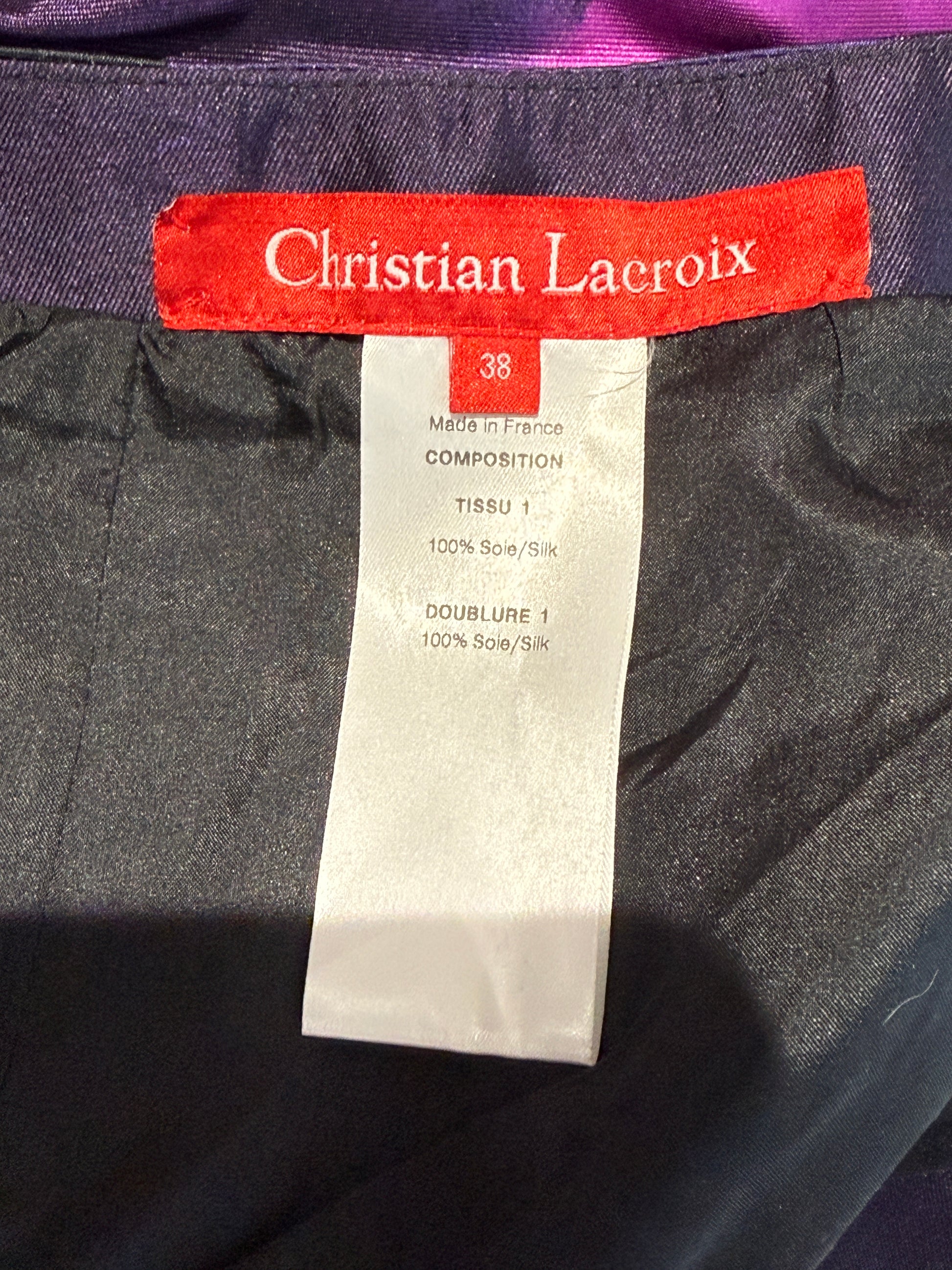 Christian Lacroix printed silk skirt