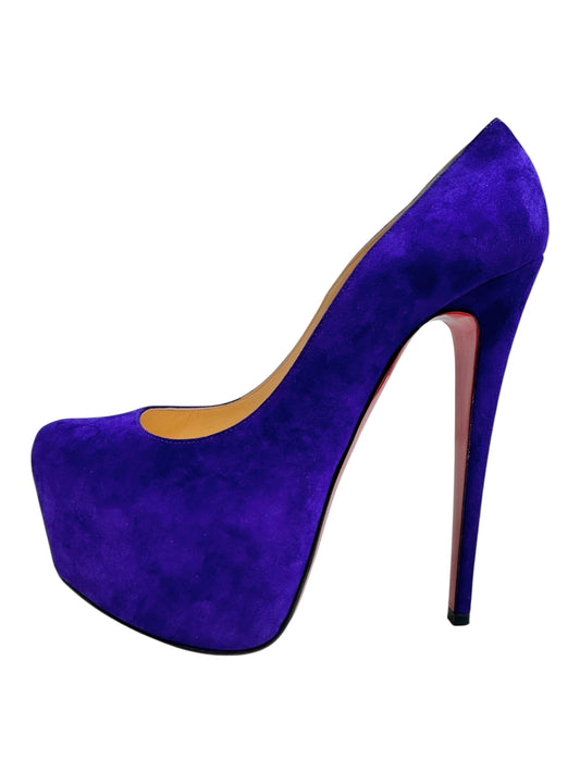 Christian Louboutin Daffodile purple suede pumps