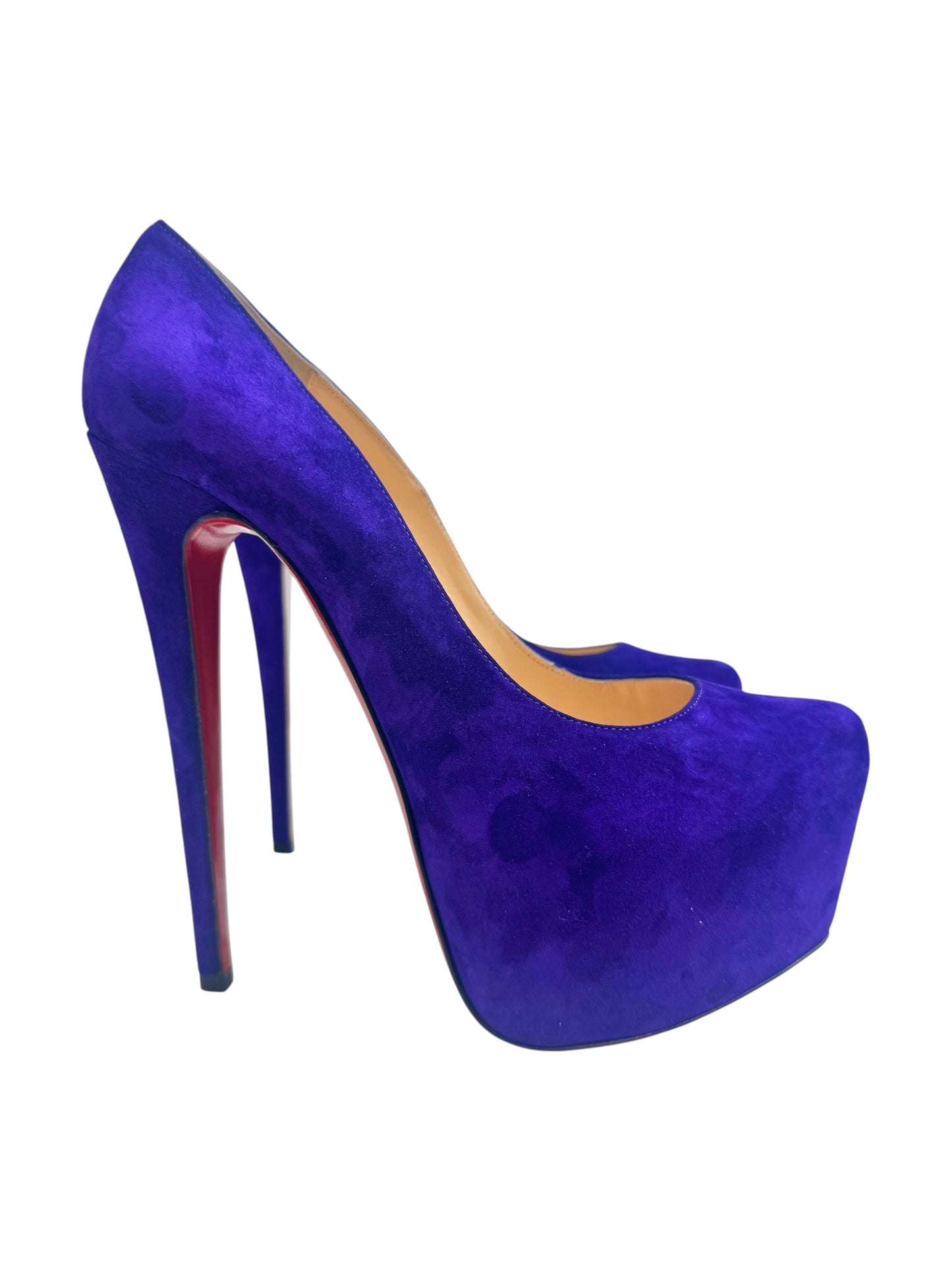 Christian Louboutin Daffodile purple suede pumps