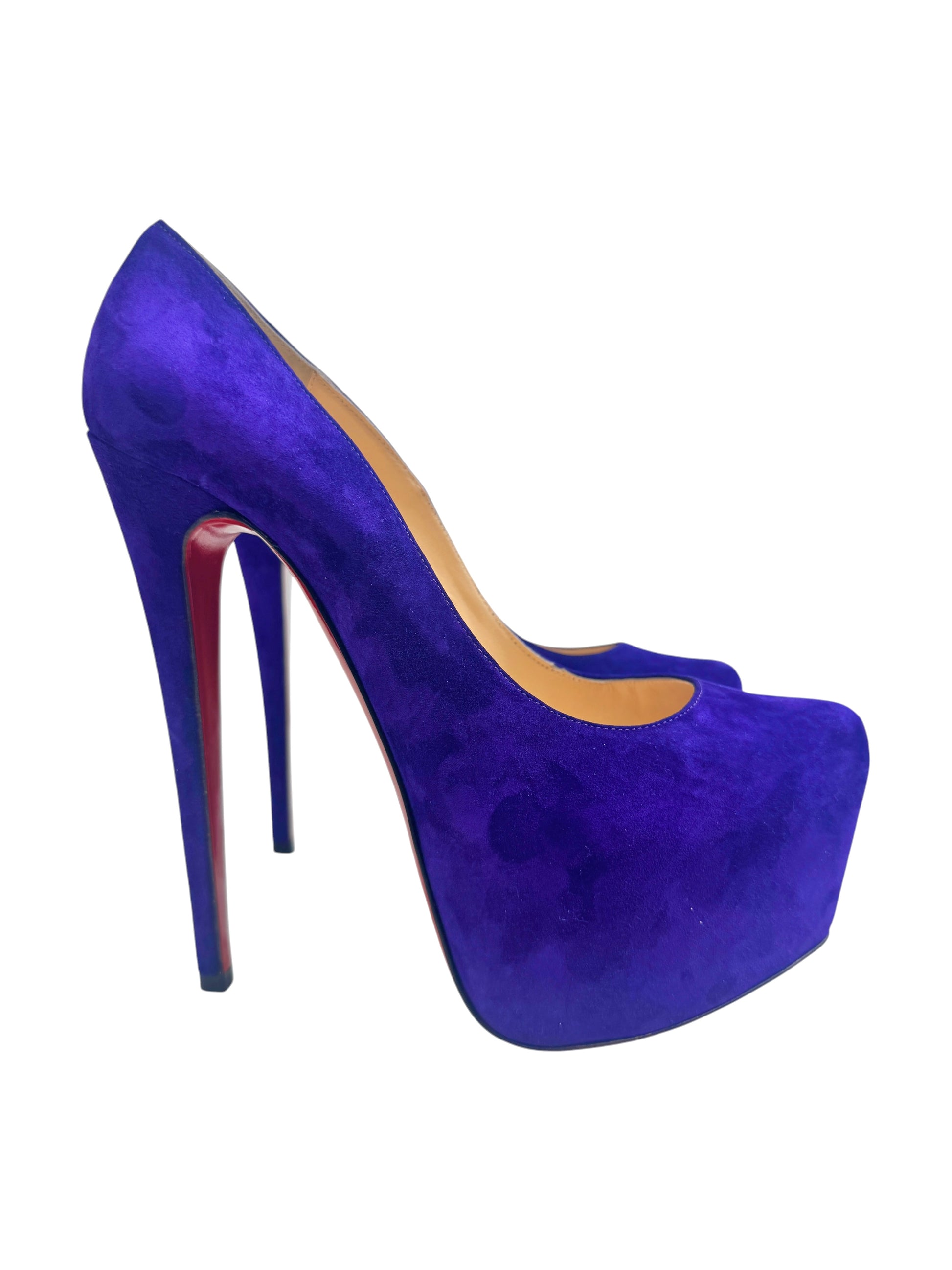 Christian Louboutin Daffodile purple suede pumps