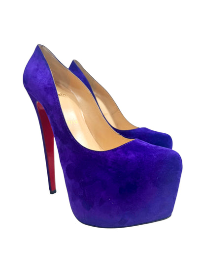 Christian Louboutin Daffodile purple suede pumps