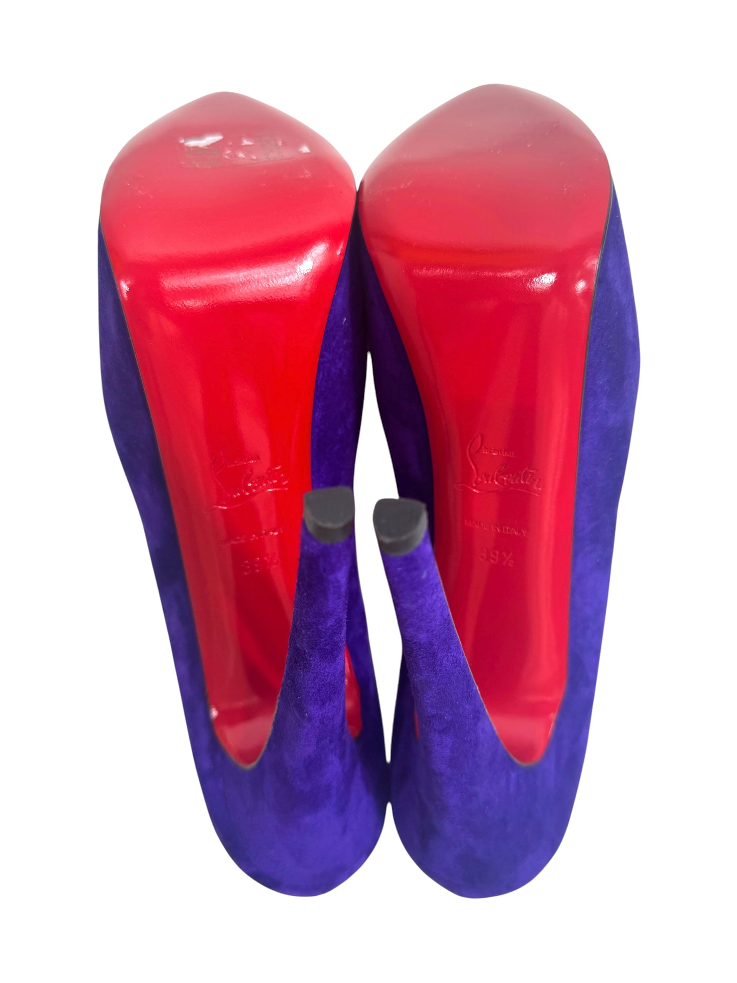Christian Louboutin Daffodile purple suede pumps
